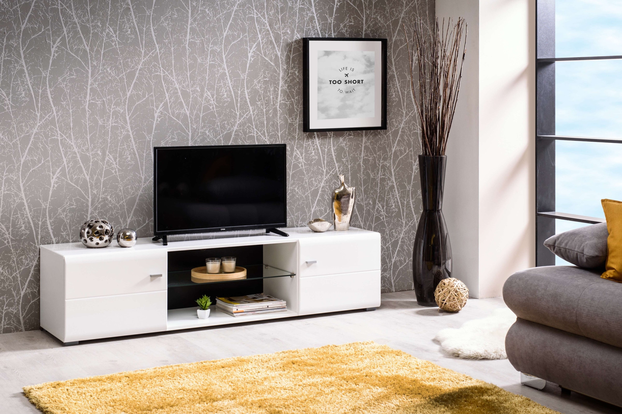 INOSIGN Lowboard »Rex TV-Kommode TV-Lowboard«, Hochglanzfront, Breite 170 cm, mit und ohne LED-Beleuchtung