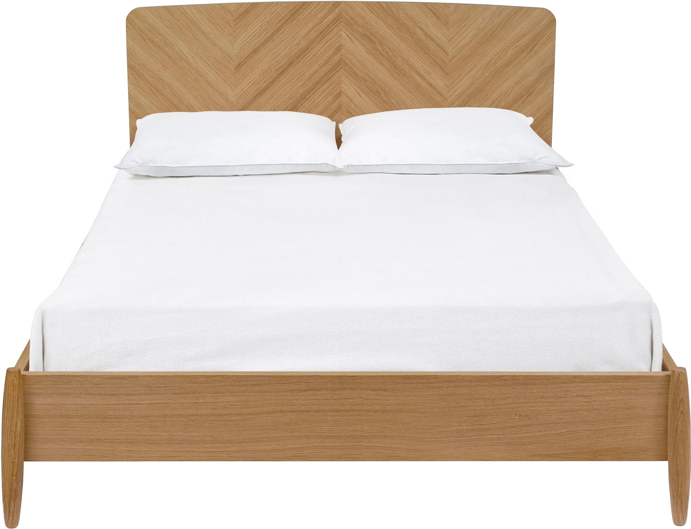 2. Bild von Woodman Massivholzbett »Farsta 1«, im skandinavischen Design, Holzfurnier aus Eiche