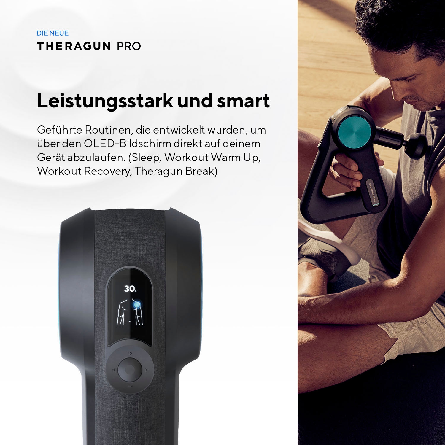 Therabody Massagepistole »Theragun Pro (5.Generation)«, (Erhöht die Flexibilität & Mobilität - Leistungsstarker Motor), Reduziert Schmerzen und Verspannungen, Verbessert die Schlafqualität