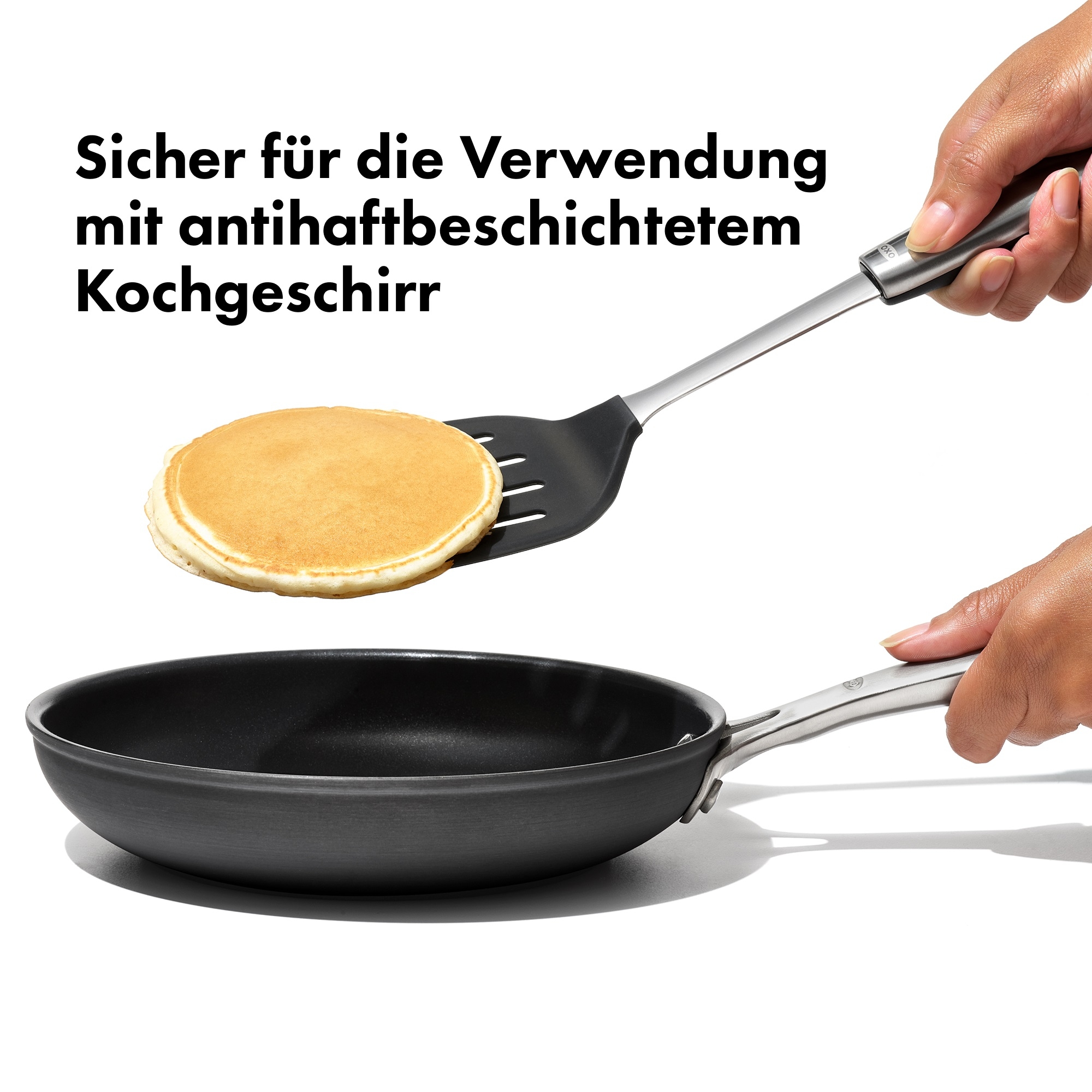 OXO Good Grips Pfannenwender »OXO Silicone Flexible Turner« der Kopf besteht aus hitzebeständigem Silikon