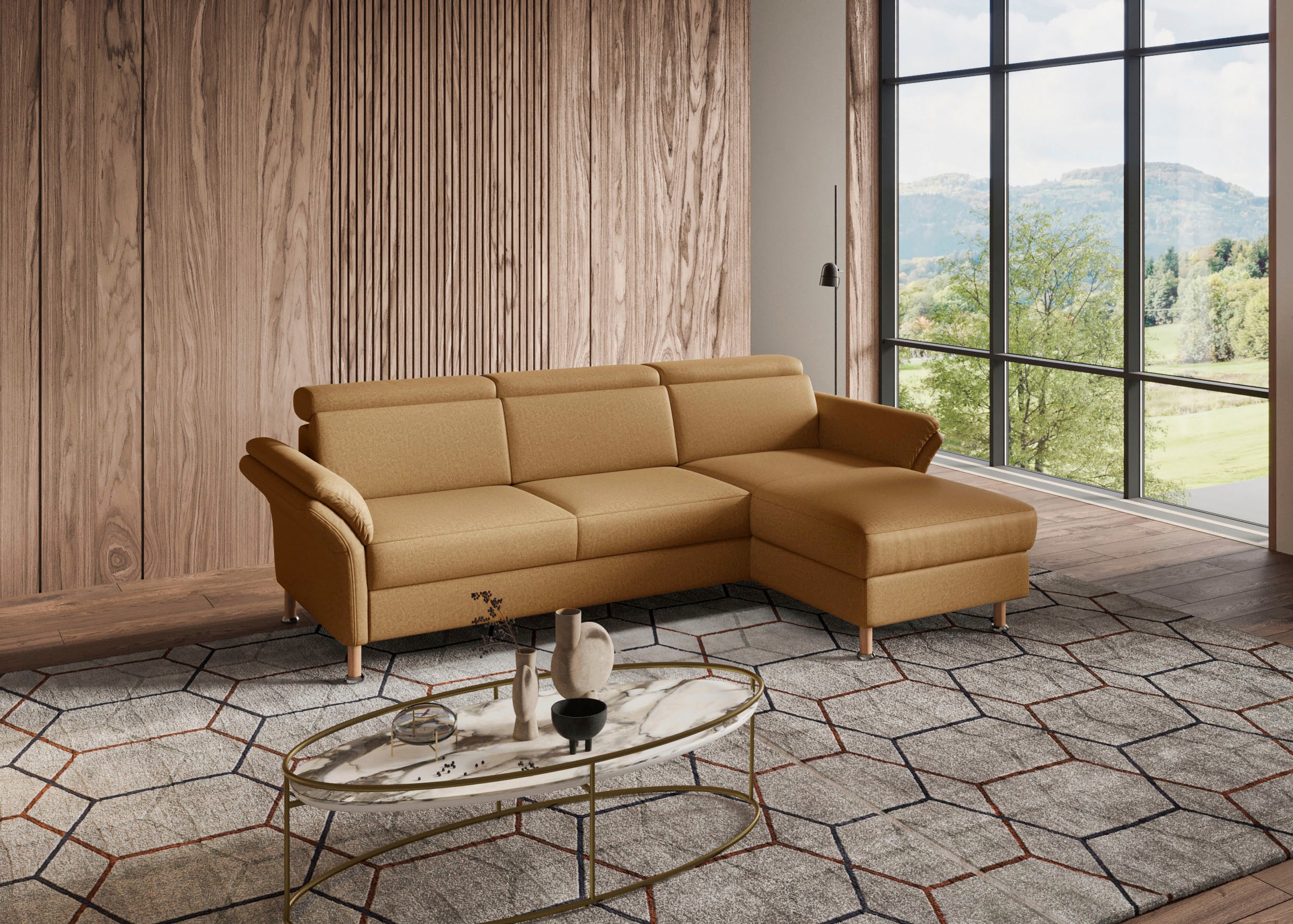 Home affaire Ecksofa »Calypso L-Form«, mit motorischen Funktionen im Sofa u günstig online kaufen