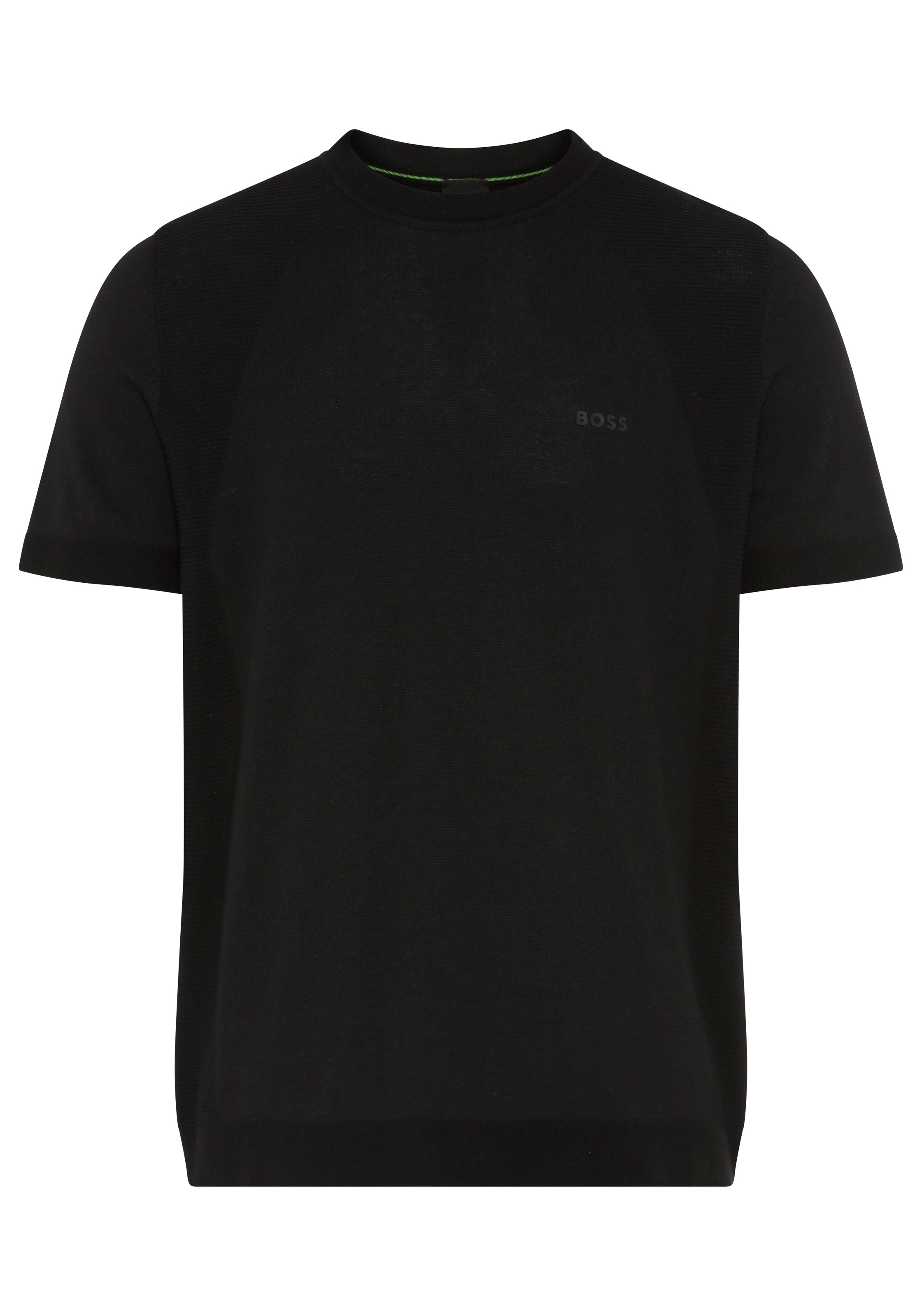 BOSS GREEN Kurzarmpullover »KN_Momentum-Lite TS« Kurzarm, Regular Fit, Baumwollmischung