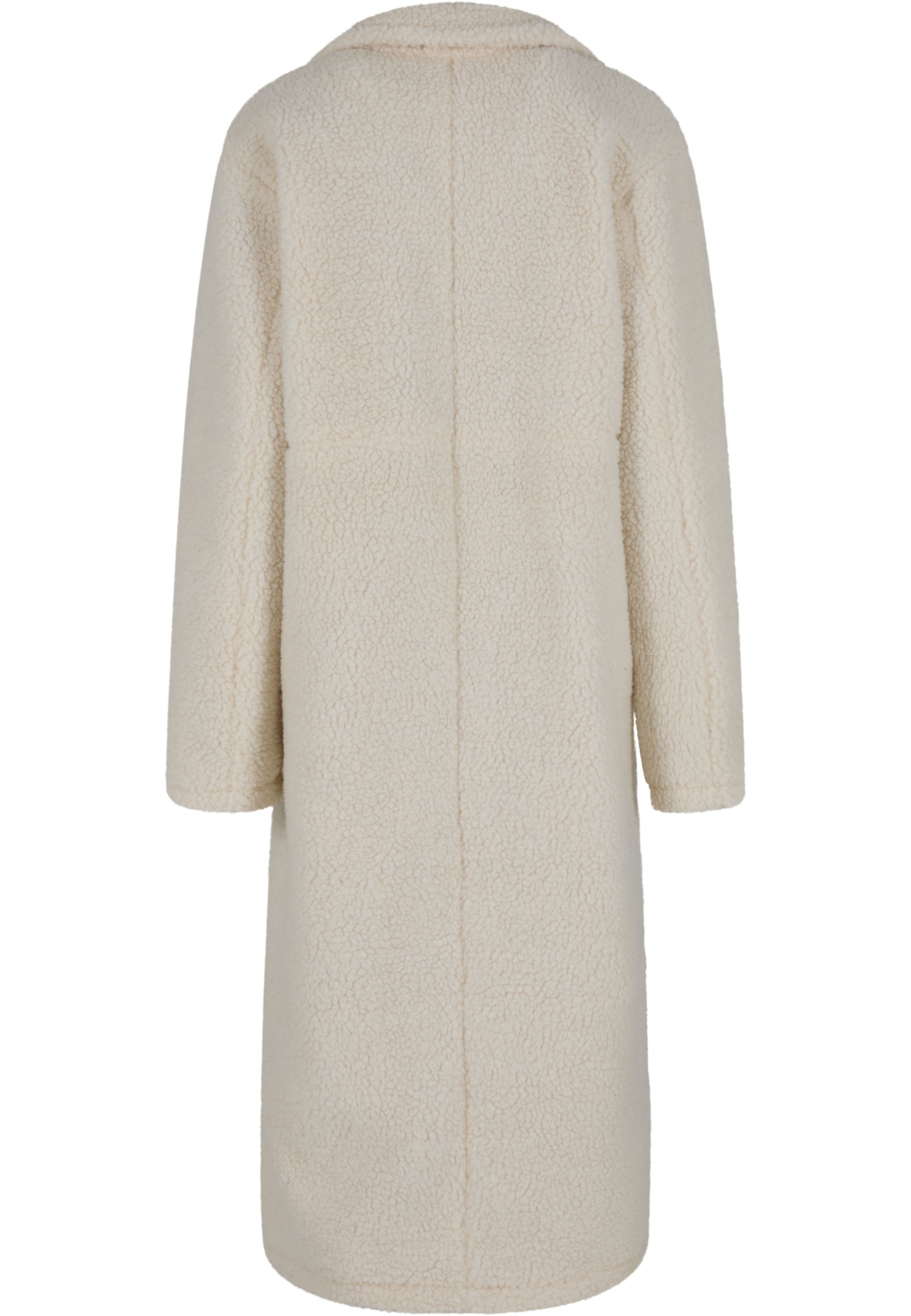 URBAN CLASSICS Winterjacke »Urban Classics Ladies Teddy Long Coat« 1 Stk. tlg. ohne Kapuze