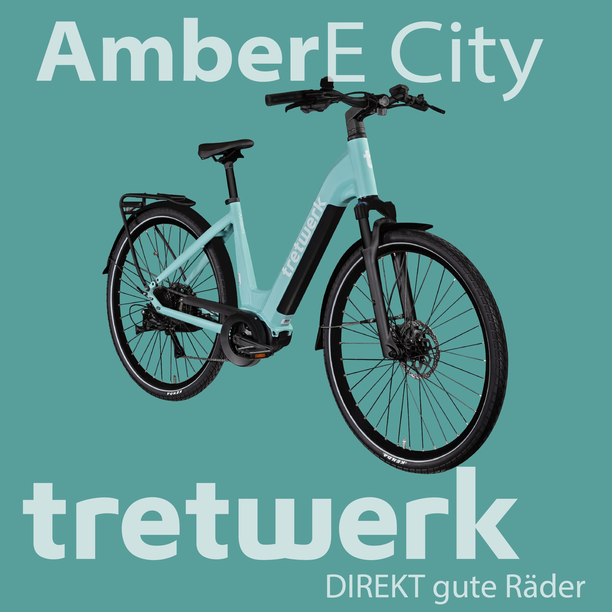 Tretwerk E-Bike »Amber«, 8 Gang, Shimano, Acera M3020 SGS, Mittelmotor 250 W, E Bike Damen 28" Elektrofahrrad 155 - 185cm Hollandrad