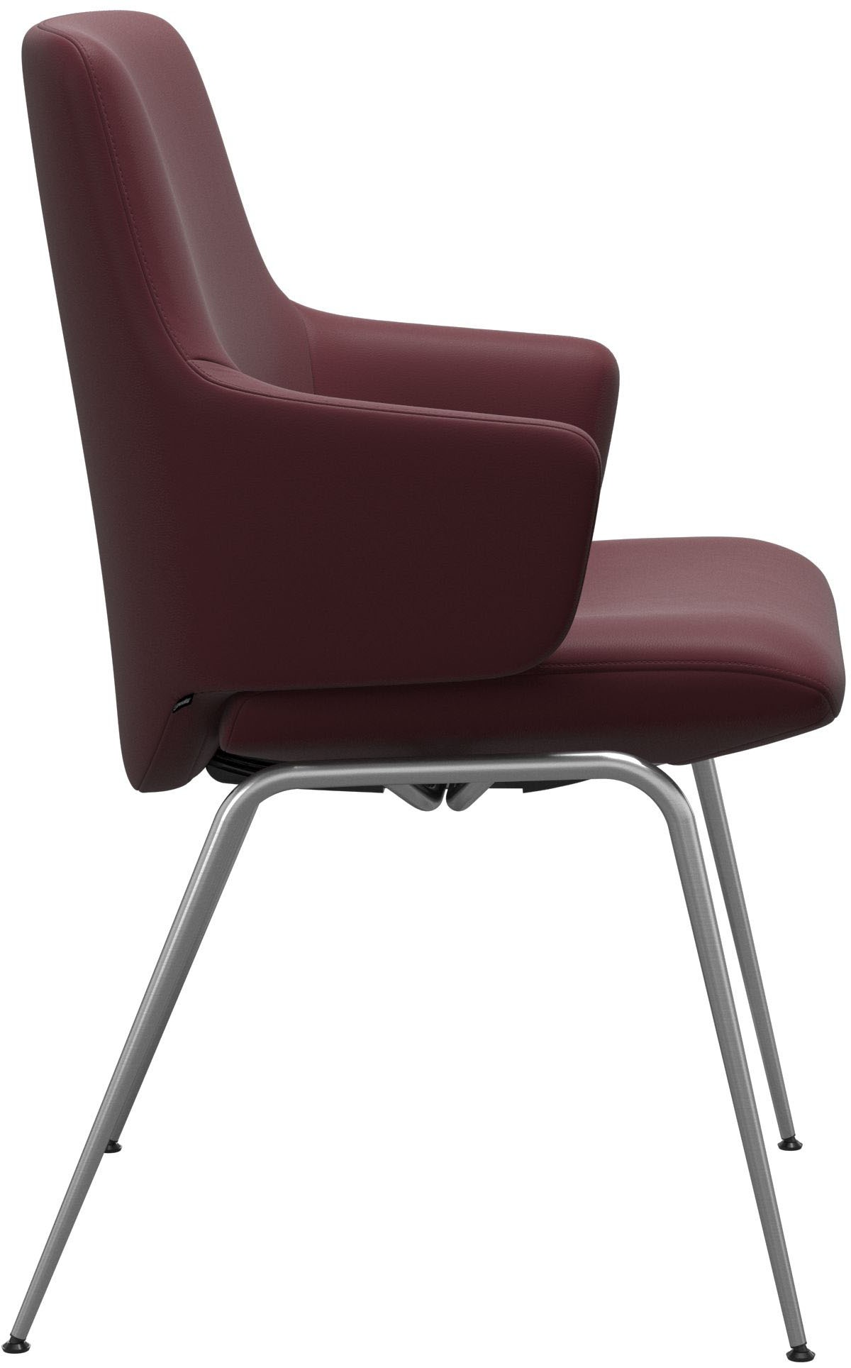 Stressless® Polsterstuhl »Laurel«, Leder BATICK, Low Back mit Armlehne, Größe L, mit Beinen aus Stahl in Chrom matt