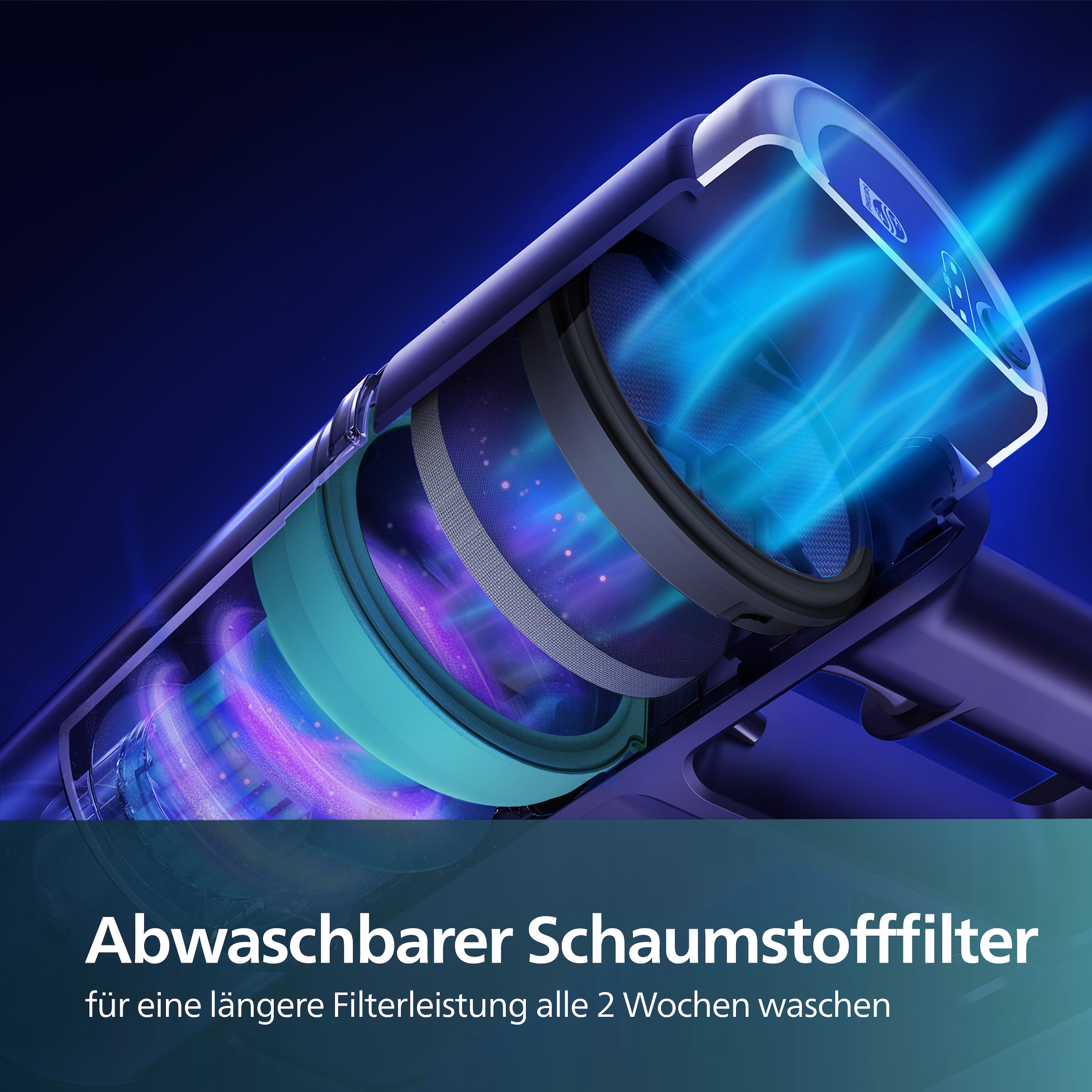 Philips Ersatzfilter »XV1631/01 Philips Cordless VC 2000 & 3000 Series«, (Set, 2 tlg.), enthält einen Einlagefilter und einen abwachbaren Schaumstofffilter