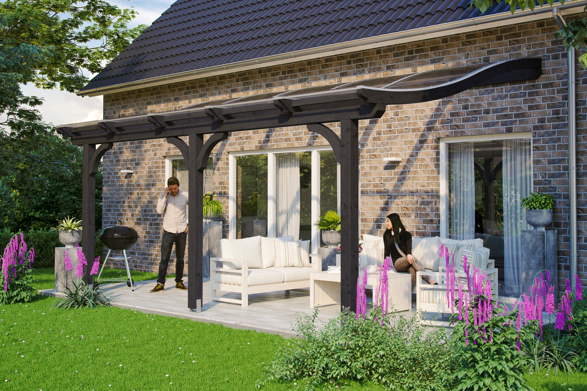 SKANHOLZ Terrassendach »Venezia« Anthrazit