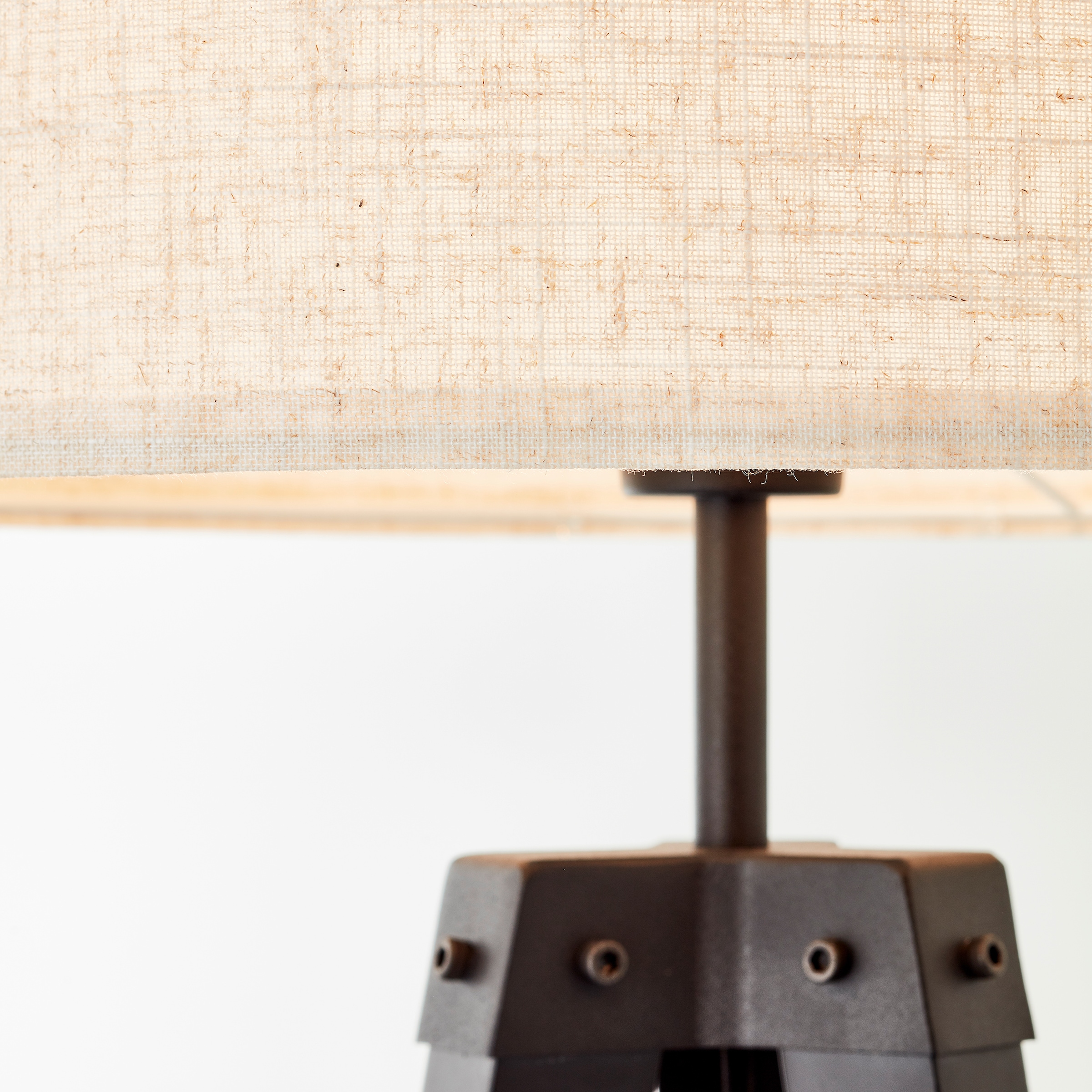 Brilliant Stehlampe »Holbrook«, 1 flammig, Leuchtmittel E27 | ohne Leuchtmittel, 148 x 51 cm, Dreibein, 1 x E27, Holz/Textil, schwarz/beige