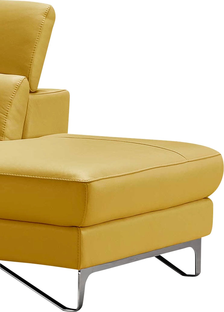 Egoitaliano Ottomane »Princess, elegantes Designsofa mit erstklassigem Sitzkomfort,«, inkl. verstellbarem Kopfteil und edle Designmetallfüße