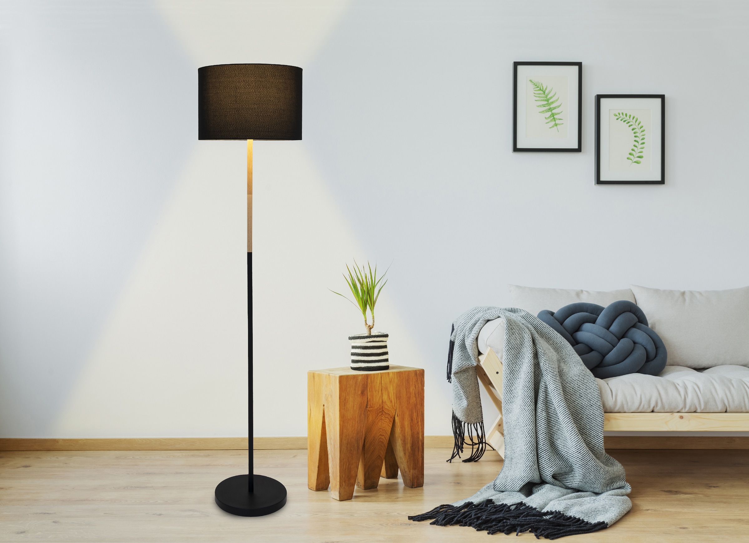 näve Stehlampe »Tessile«, 1 flammig, Leuchtmittel E27 | Leuchtmittel wechselbar