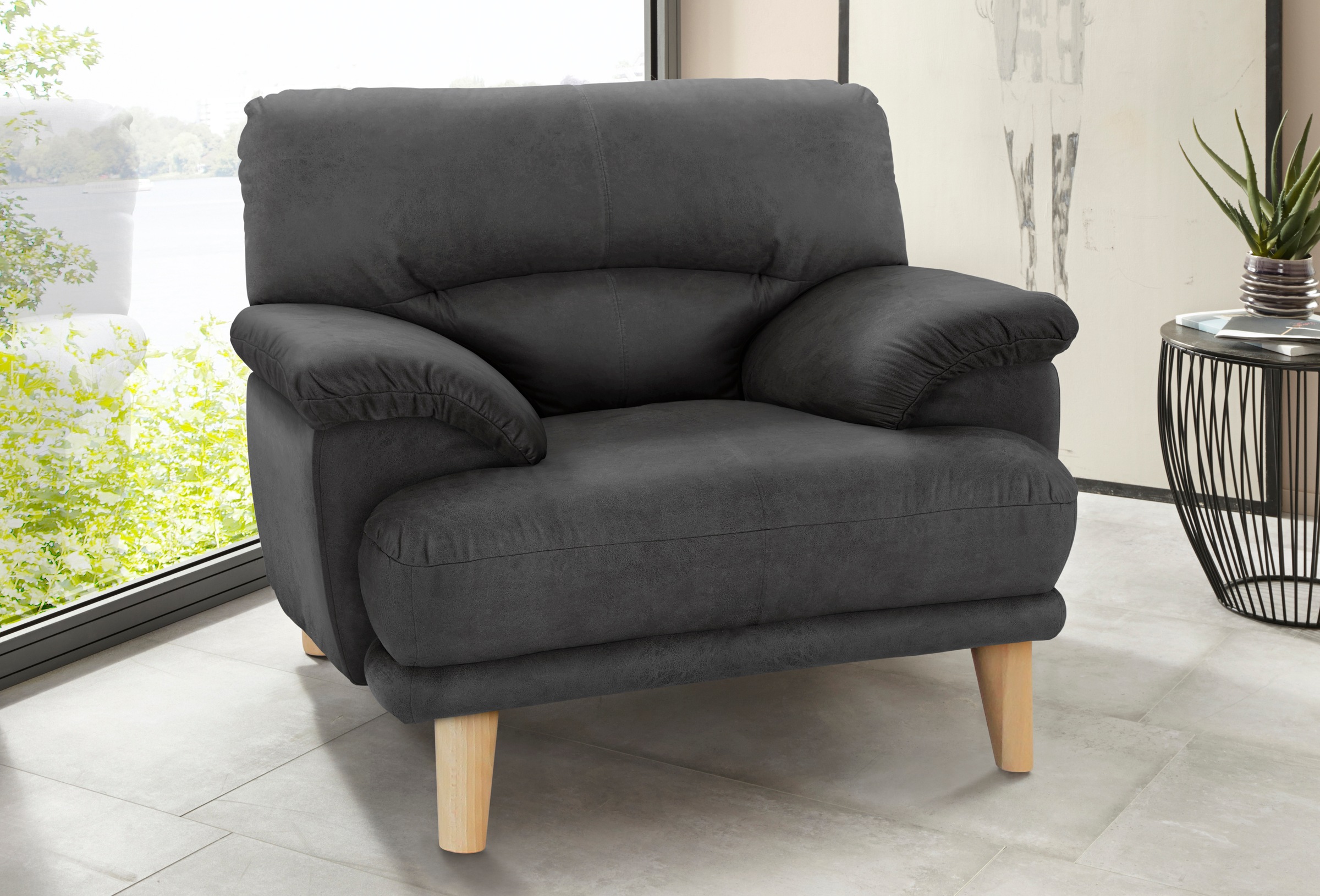 TRENDMANUFAKTUR Sessel »Cecilia, Loungesessel, italienisches Design, bequem günstig online kaufen