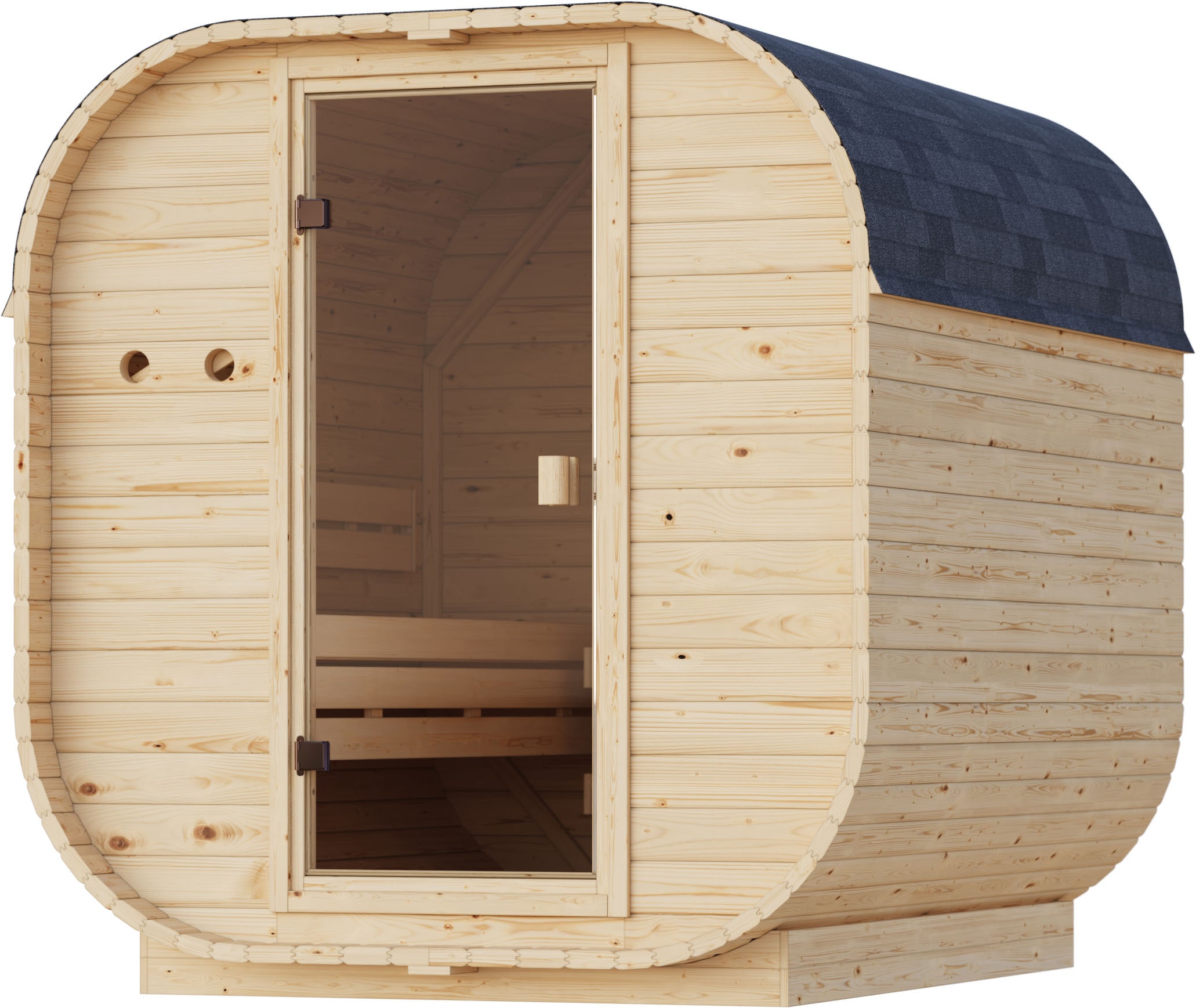 Karibu Fasssauna »Quadro 2« verschiedene Varianten