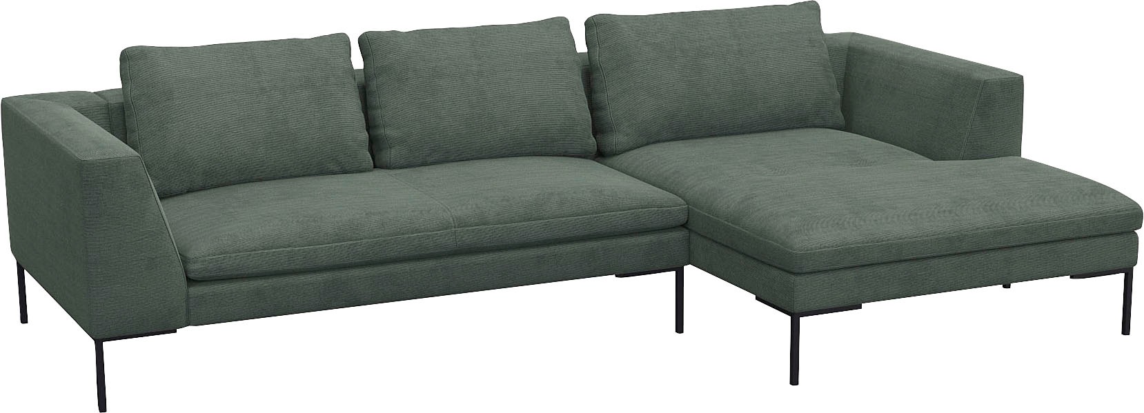 FLEXLUX Ecksofa "Loano", modernes Sofa, frei im Raum stellbar, lose Kissen, günstig online kaufen