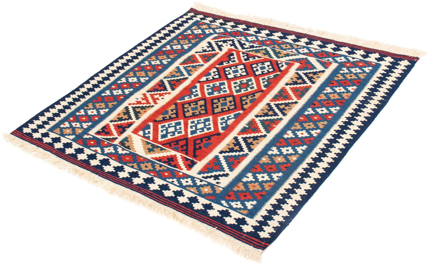 morgenland Wollteppich »Kelim - Oriental quadratisch - 99 x 95 cm - dunkelb günstig online kaufen