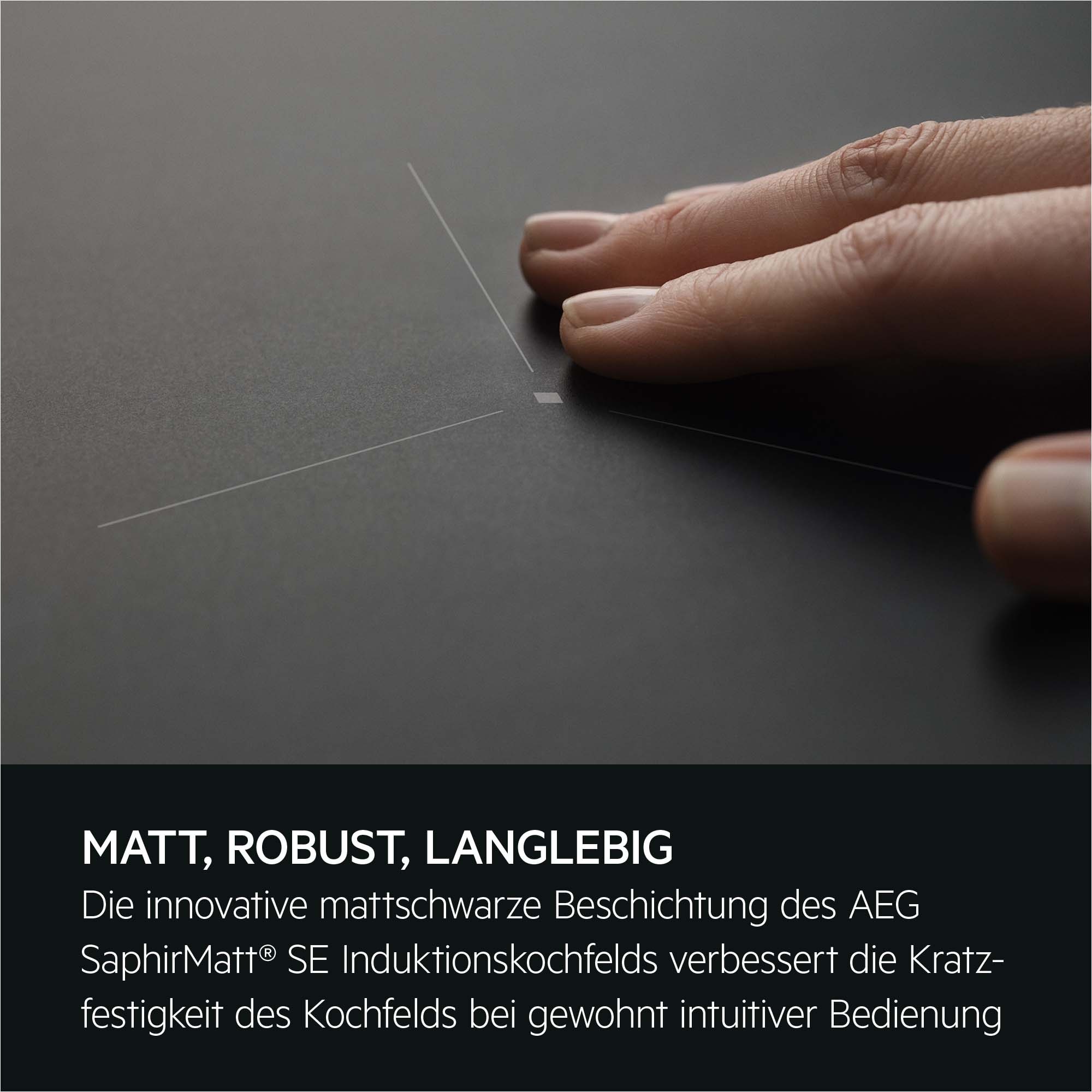 AEG Induktions-Kochfeld »TO64ICOFIT« SaphirMatt® SE: 3× Kratzresistenz, robust & langlebig, Made in Germany