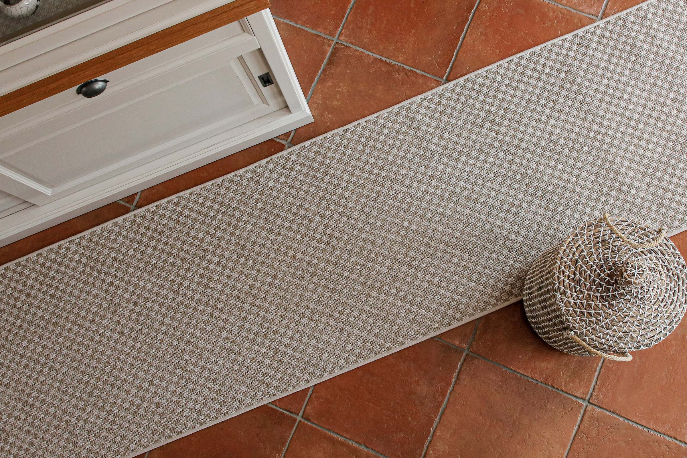 Wecon home Läufer »Miami South Beach« rechteckig 5 mm Höhe In- & Outdoor Teppich, wetterfest, kariert, Balkon, pflegeleicht