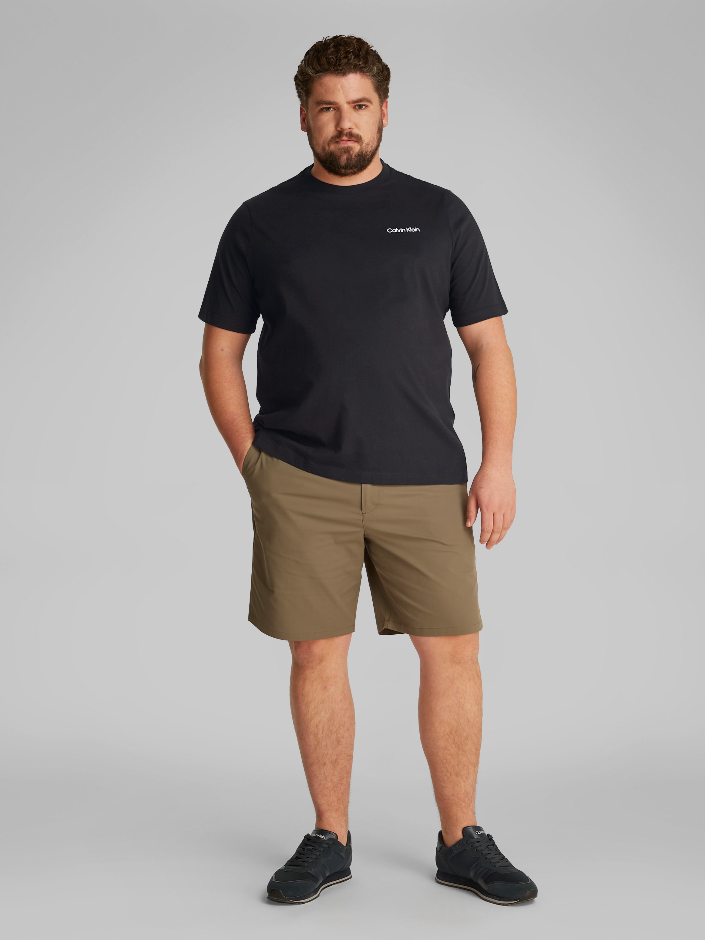 Calvin Klein Big&Tall T-Shirt »BT_CP-LINEAR BOX LOGO T-SHIRT«, in großen Größen