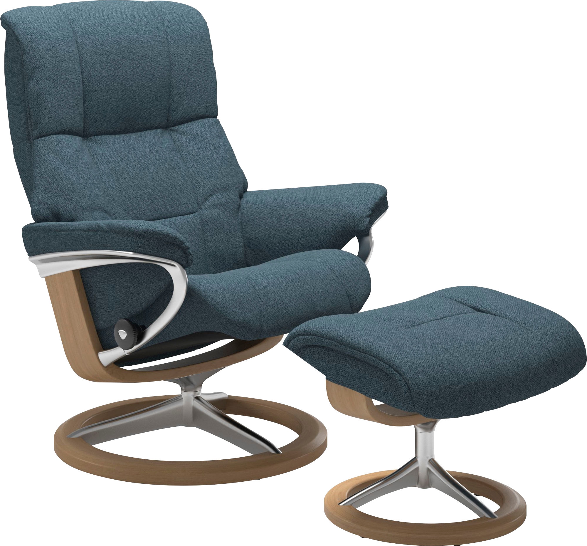Stressless® Relaxsessel »Mayfair«, (Set, Relaxsessel mit Hocker), mit Hocker, mit Signature Base, Größe S, M & L, Gestell Eiche