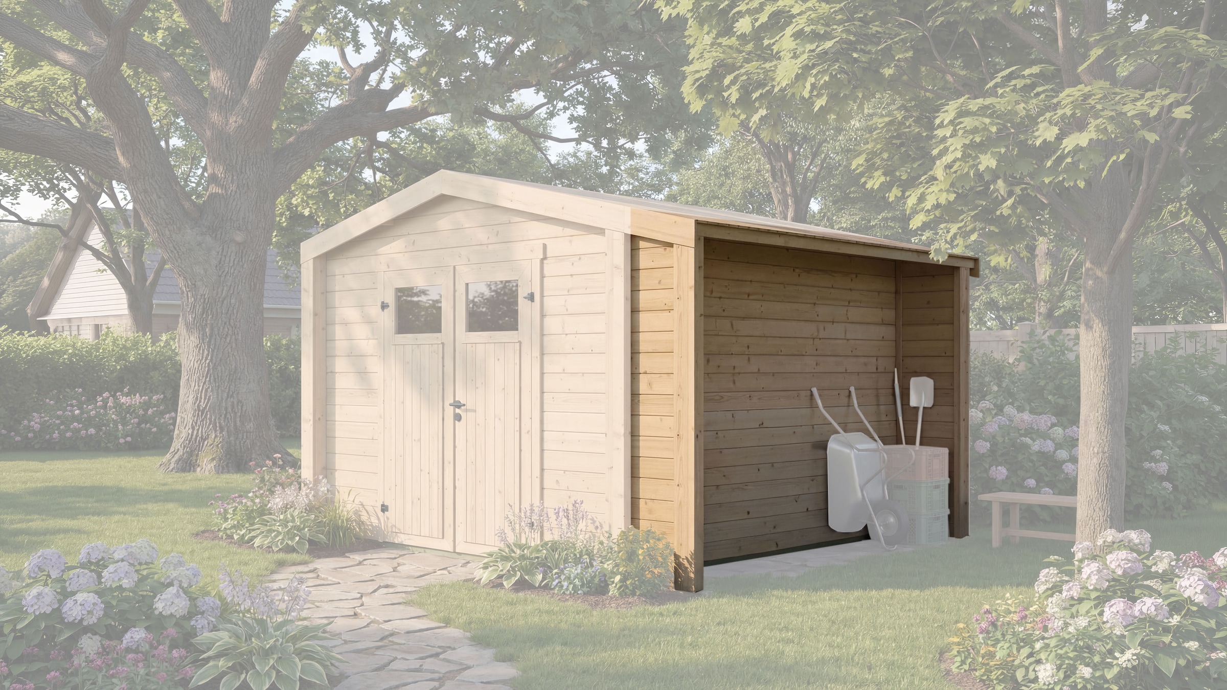 weka Gartenhaus-Anbaudach »optionale Erweiterung für Gartenhaus Killarney«