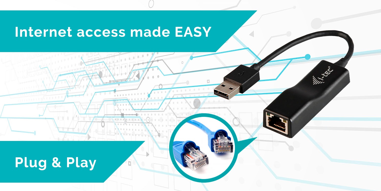 I-TEC USB-Adapter »USB Fast Ethernet Adapter Netzwerkkarte« RJ-45 (Ethernet) zu USB 2.0