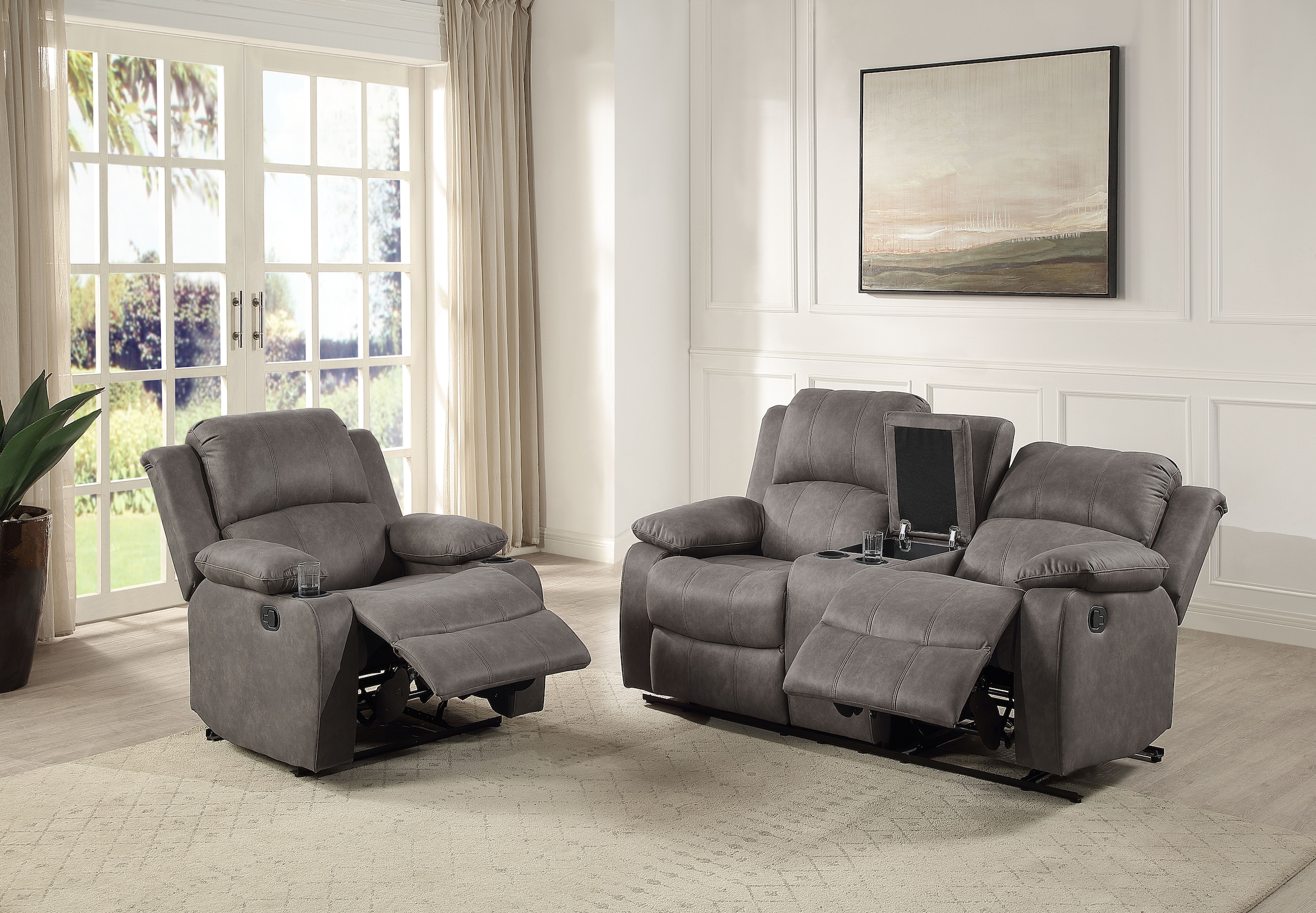 ATLANTIC home collection Relaxsessel, mit Relaxfunktion, Federkern und Getränkehalter