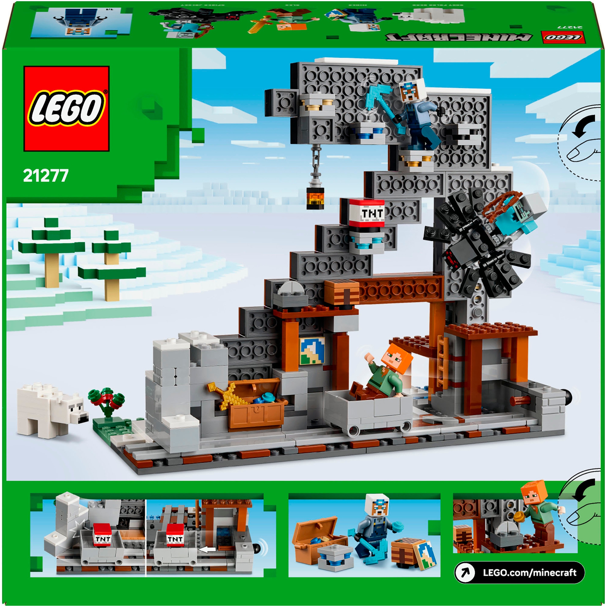 LEGO® Konstruktionsspielsteine »Die Spitzhackenmine (21277), LEGO Minecraft«, (530 St.), Made in Europe