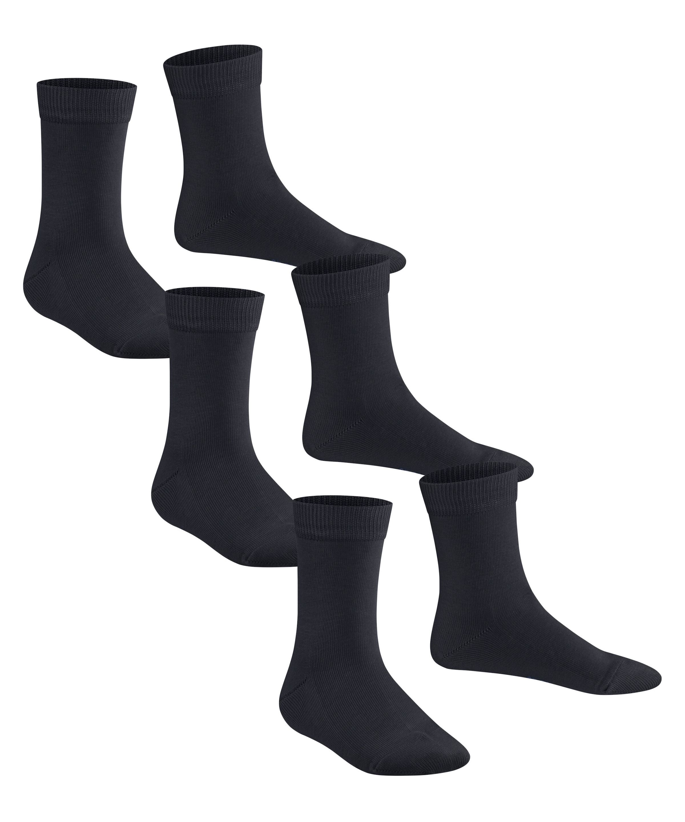 FALKE Socken »Family«, (3 Paar), Uni-Design, Rippenbündchen