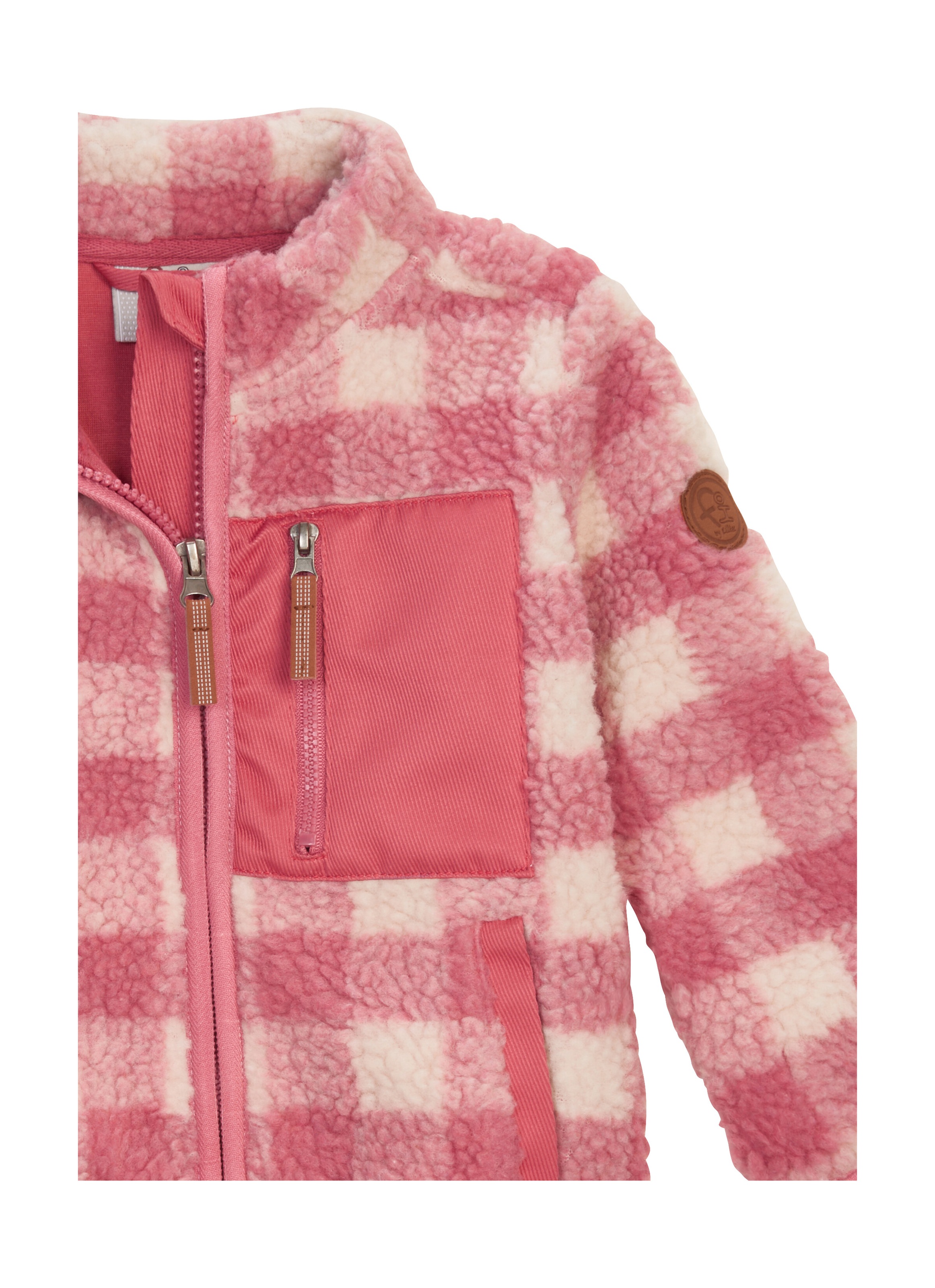 first instinct by killtec Fleecejacke »FIOW 50 MNS FLC JCKT«, Sherpa Fleecejacke mit Karomuster, Kinnschutz und Namensetikett