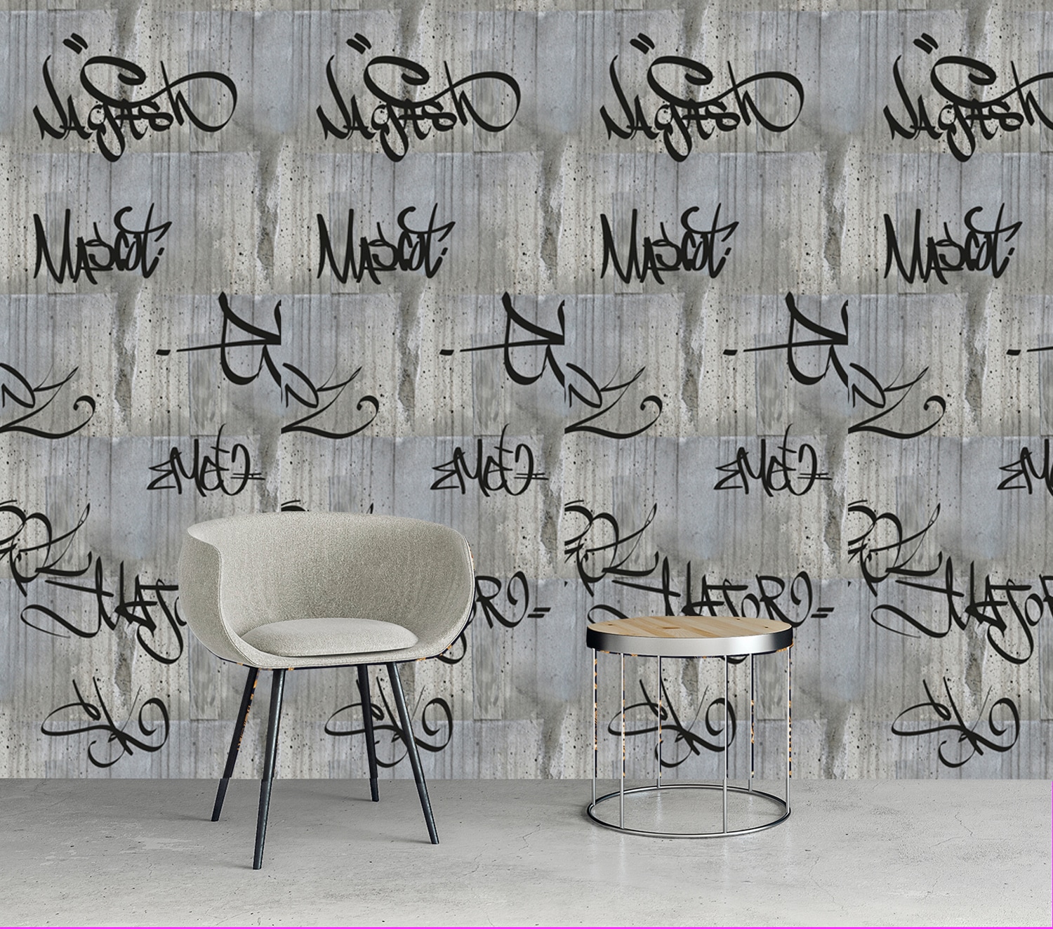 queence Vinyltapete »Natalia«, bedruckt-clean-unifarben-minimalistisch-Abriebeffekte-Steinoptik, 90x250cm, selbstklebend, kinderleichte Anbringung, Sticker