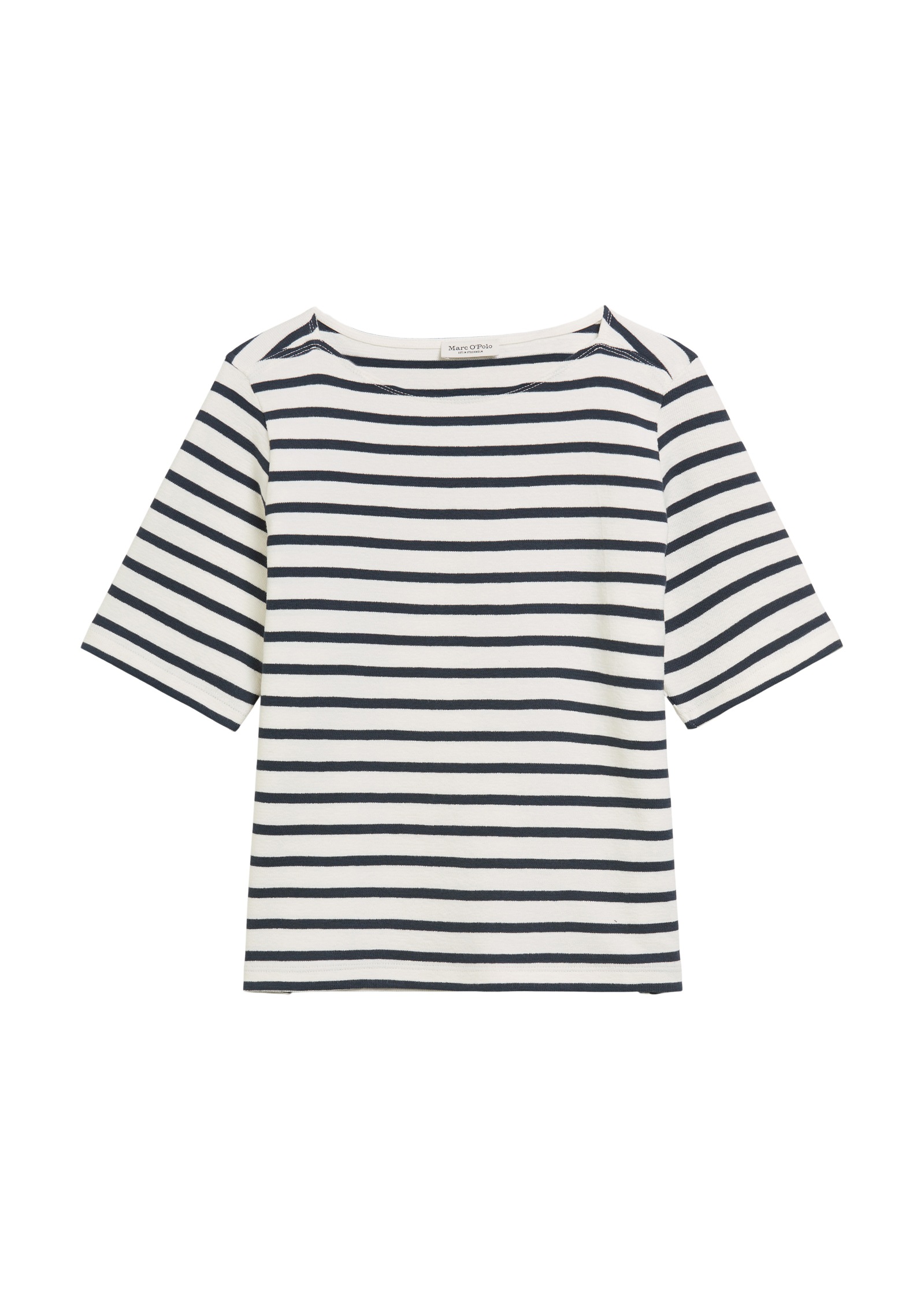 Marc O'Polo T-Shirt, geringelt, U-Boot-Ausschnitt, gerade schnitten