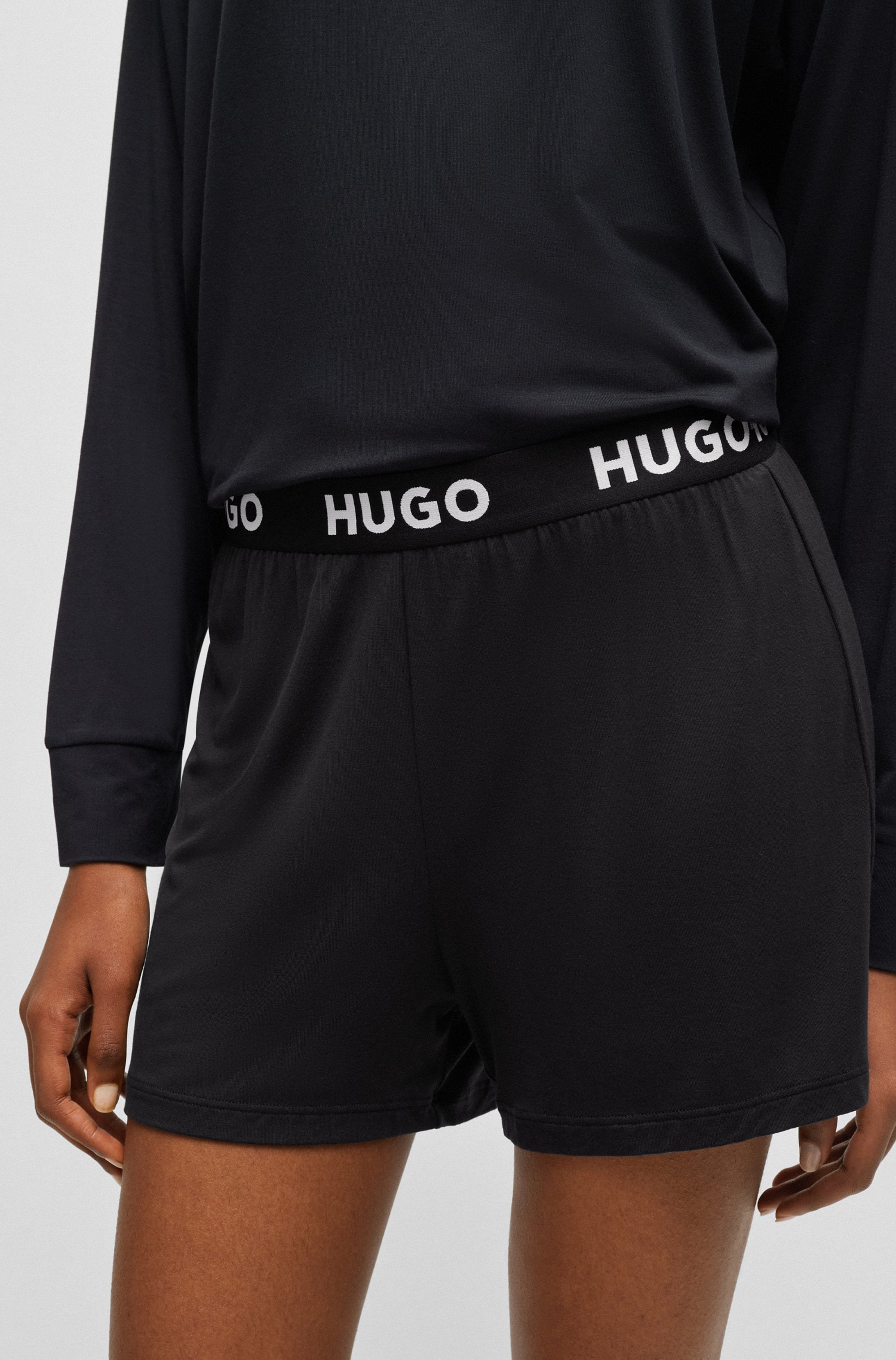 HUGO Underwear Schlafshorts »UNITE Shorts«, mit Hugo Logo-Elastiktape am Bund