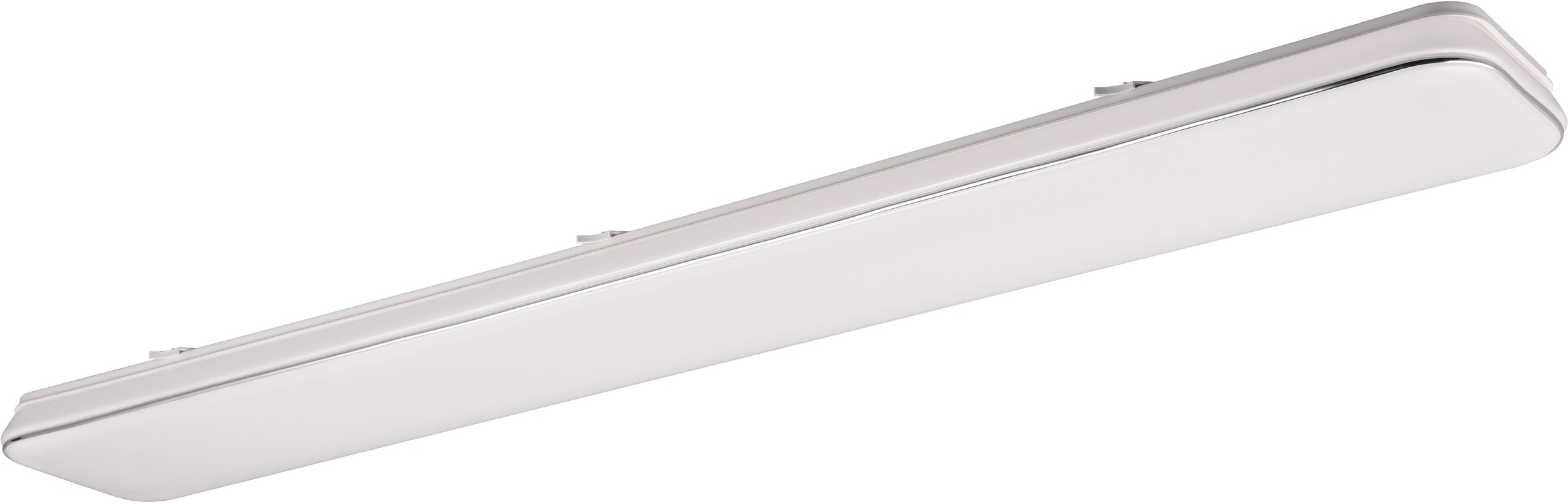 REALITY Leuchten LED Deckenleuchte »BLANCA, elegant schlichte weiße LED Deckenlampe, 120x17 cm, warmweiß«, 1 flammig, Leuchtmittel LED-Board | LED fest integriert, 3-Stufen dimmbar über Wandschalter, Deckenlampe für Büro Flur Treppe