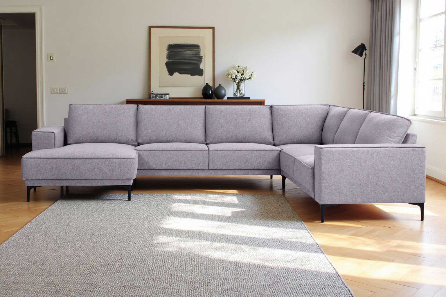 Places of Style Wohnlandschaft »XXL Sofa Oland, Struktur, Flachgewebe, Luxu günstig online kaufen