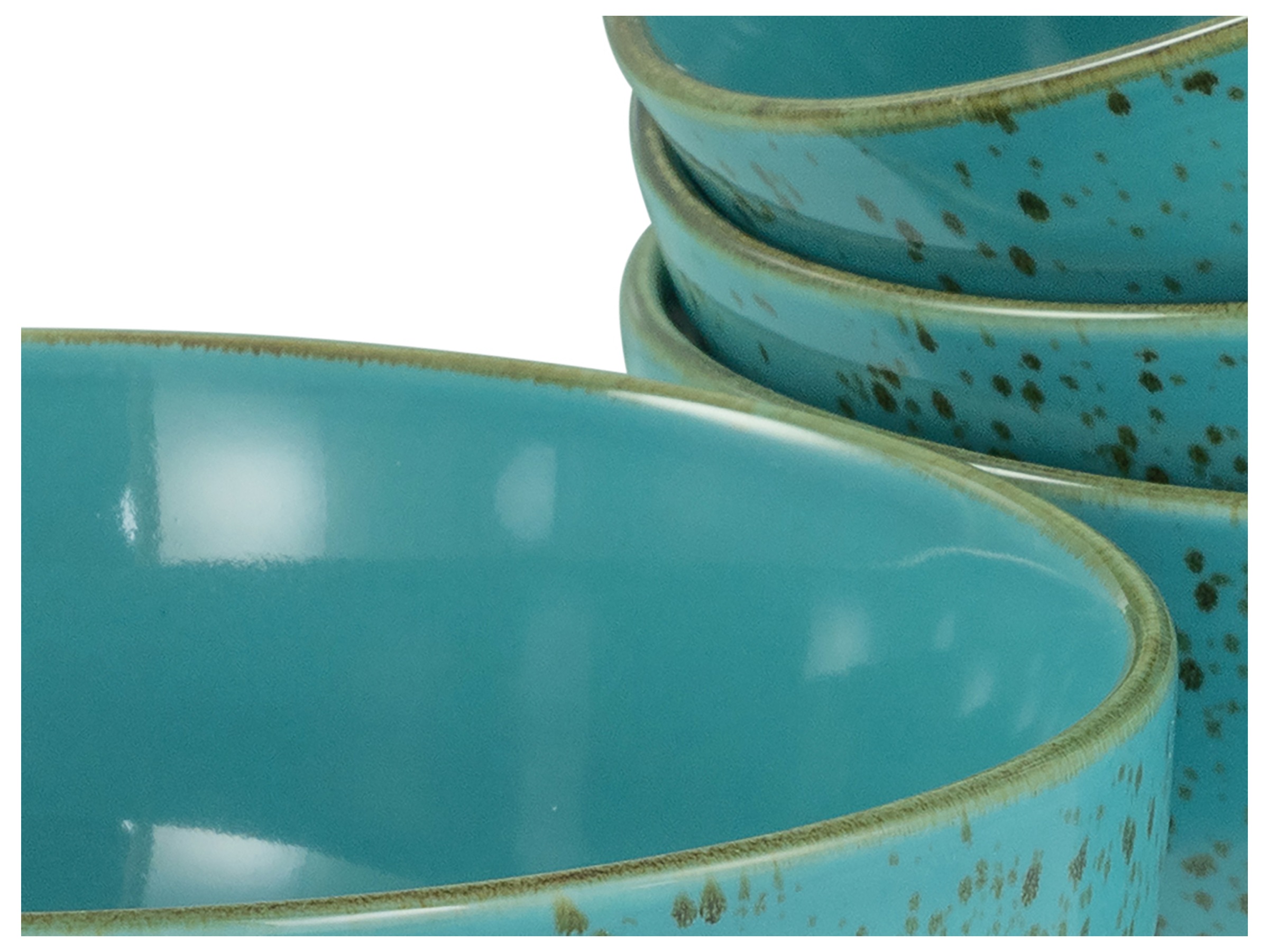CreaTable Schale »Nature Collection, Buddha Bowl 4-tlg«, 4 tlg., aus Steinzeug, Handwerklicher Look, Vintage, Höhe 7,5 cm