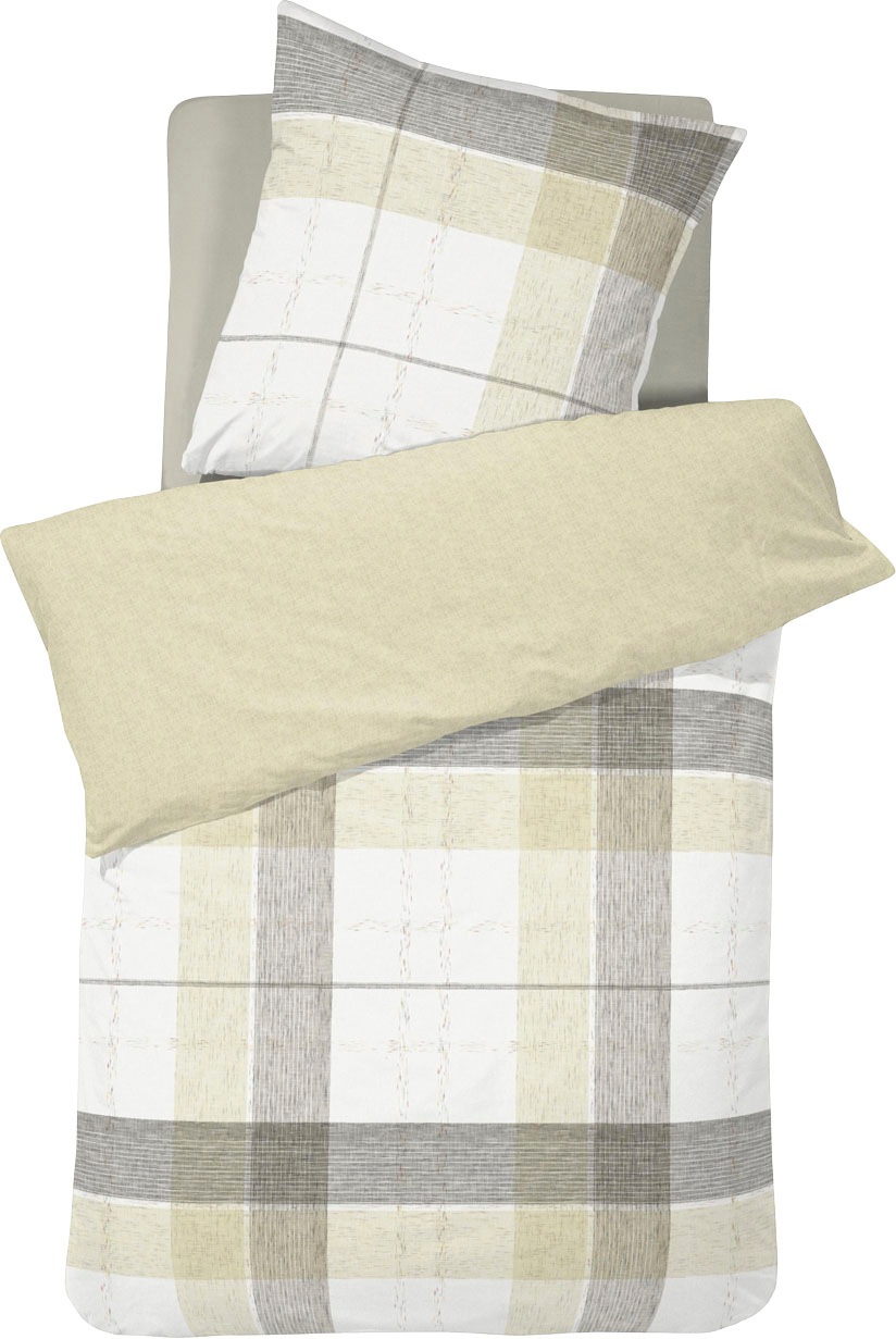 damai Wendebettwäsche »Colos« 2 Stk. tlg. mit großen Karos günstig online kaufen