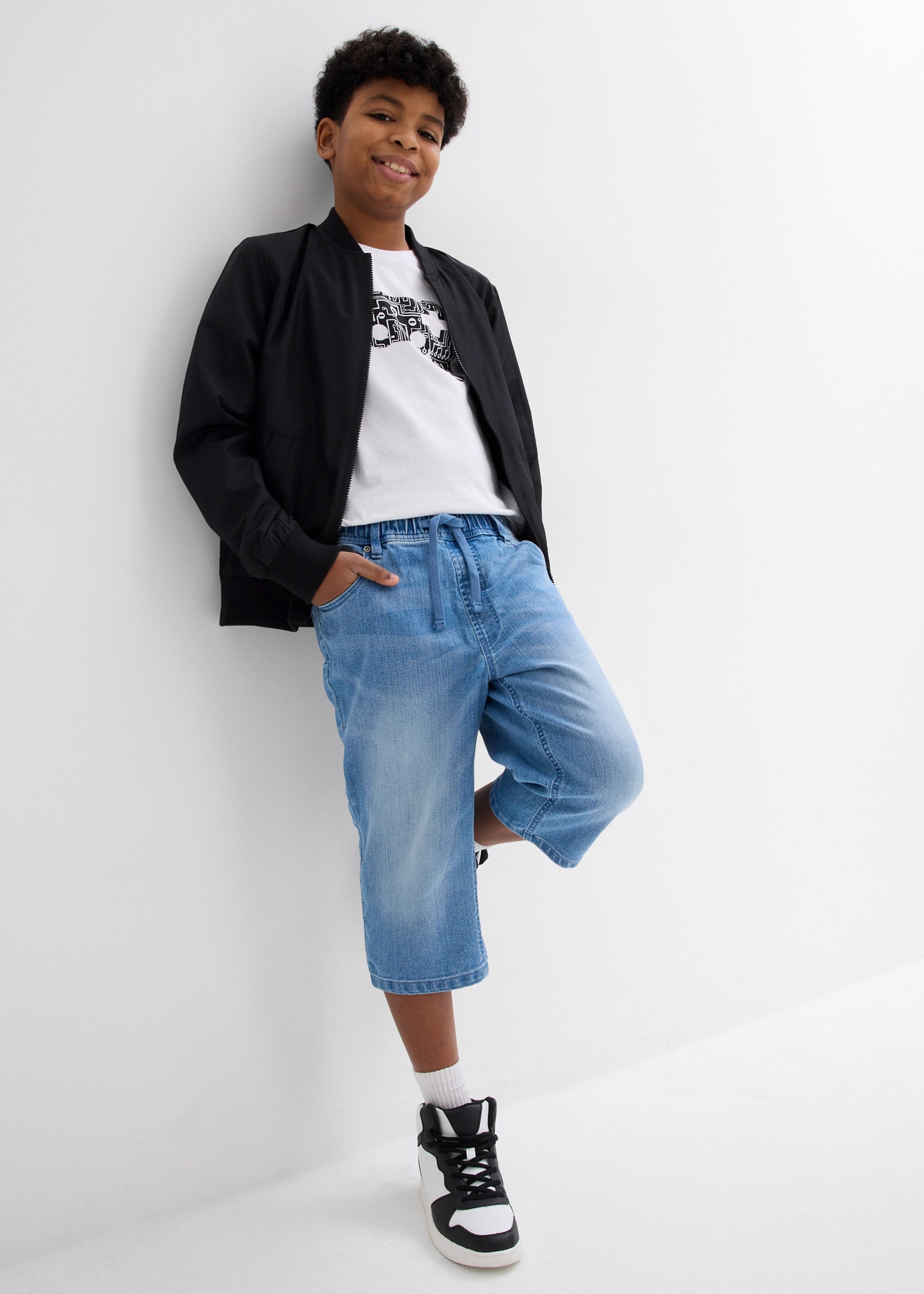 bonprix Bermudas »Schlupf-Jeans-Longbermuda, Slim Fit«  Schlupf-Jeans-Longbermuda, Slim Fit