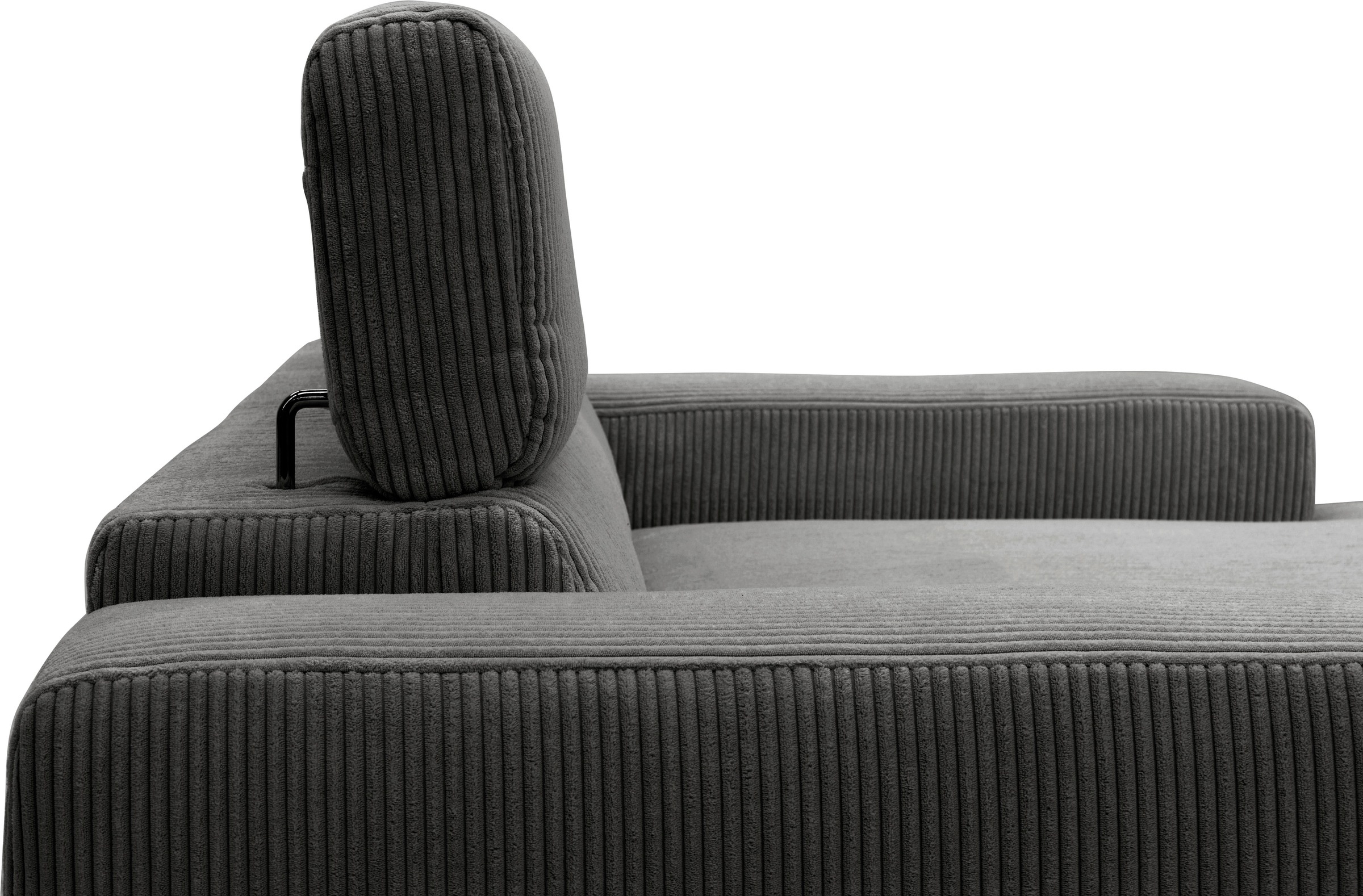 DOMO collection Ecksofa »Brandon kleine Ausführung B/T/H: 214/100/80 cm«, Mit Kopfteilverstellung, auch in Leder und Cord, L-Form