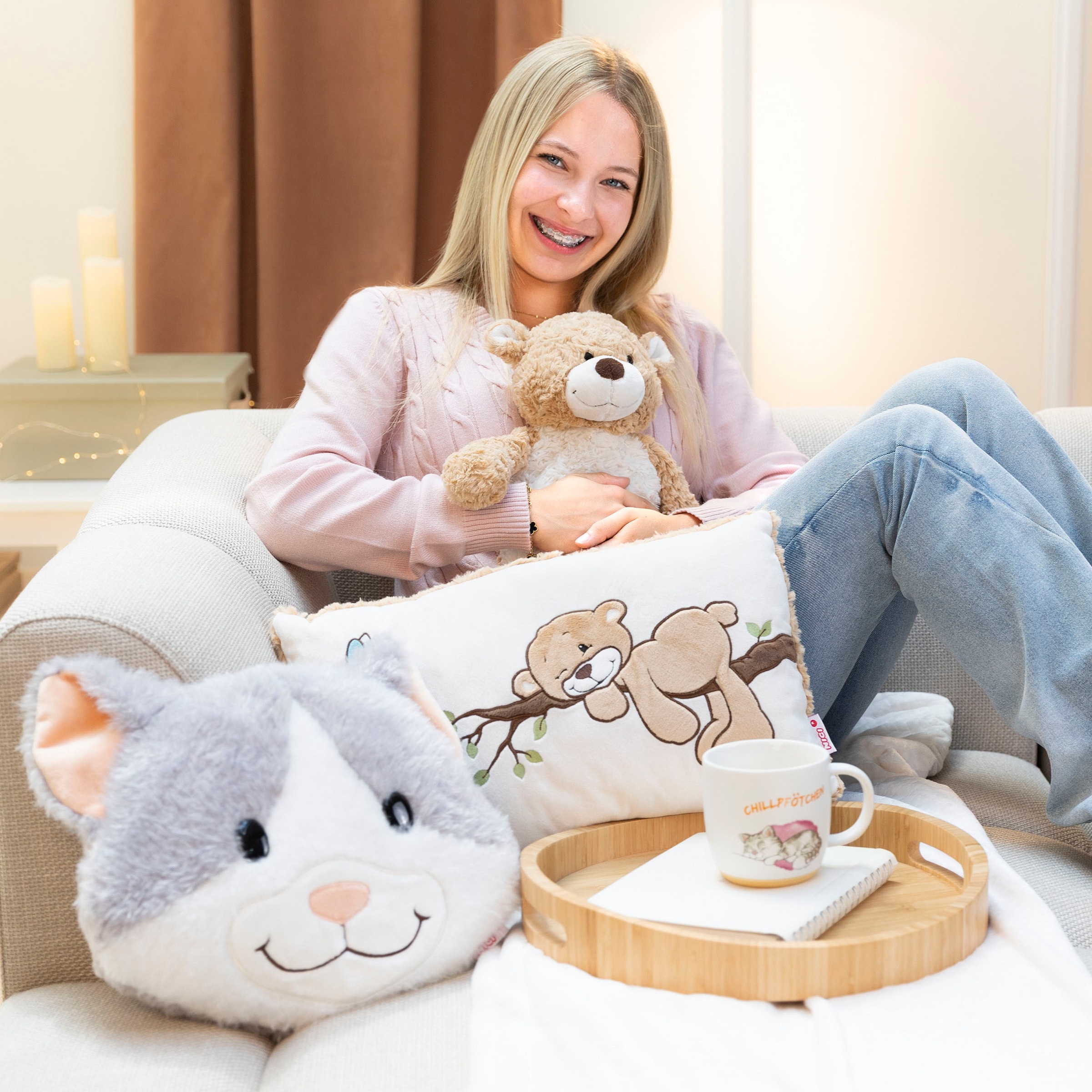 Nici Plüsch Hausschuhe »Bär Finni«