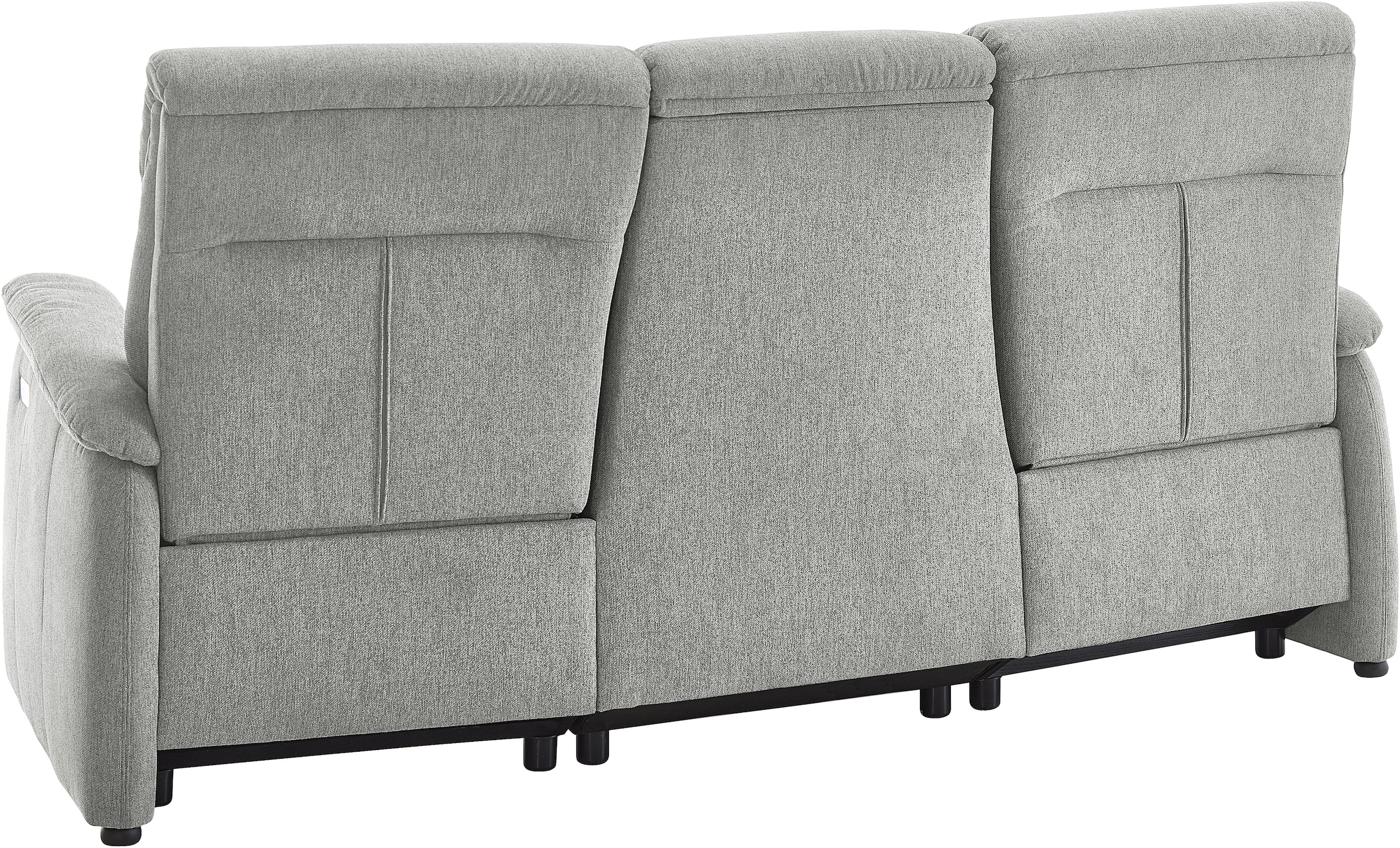 Home affaire 3-Sitzer »Turin Sofa mit elektrischer Relaxfunktion, Breite 226 cm« inkl. Tisch, USB & Steckdose, Federkern & pflegeleichtem Bezug
