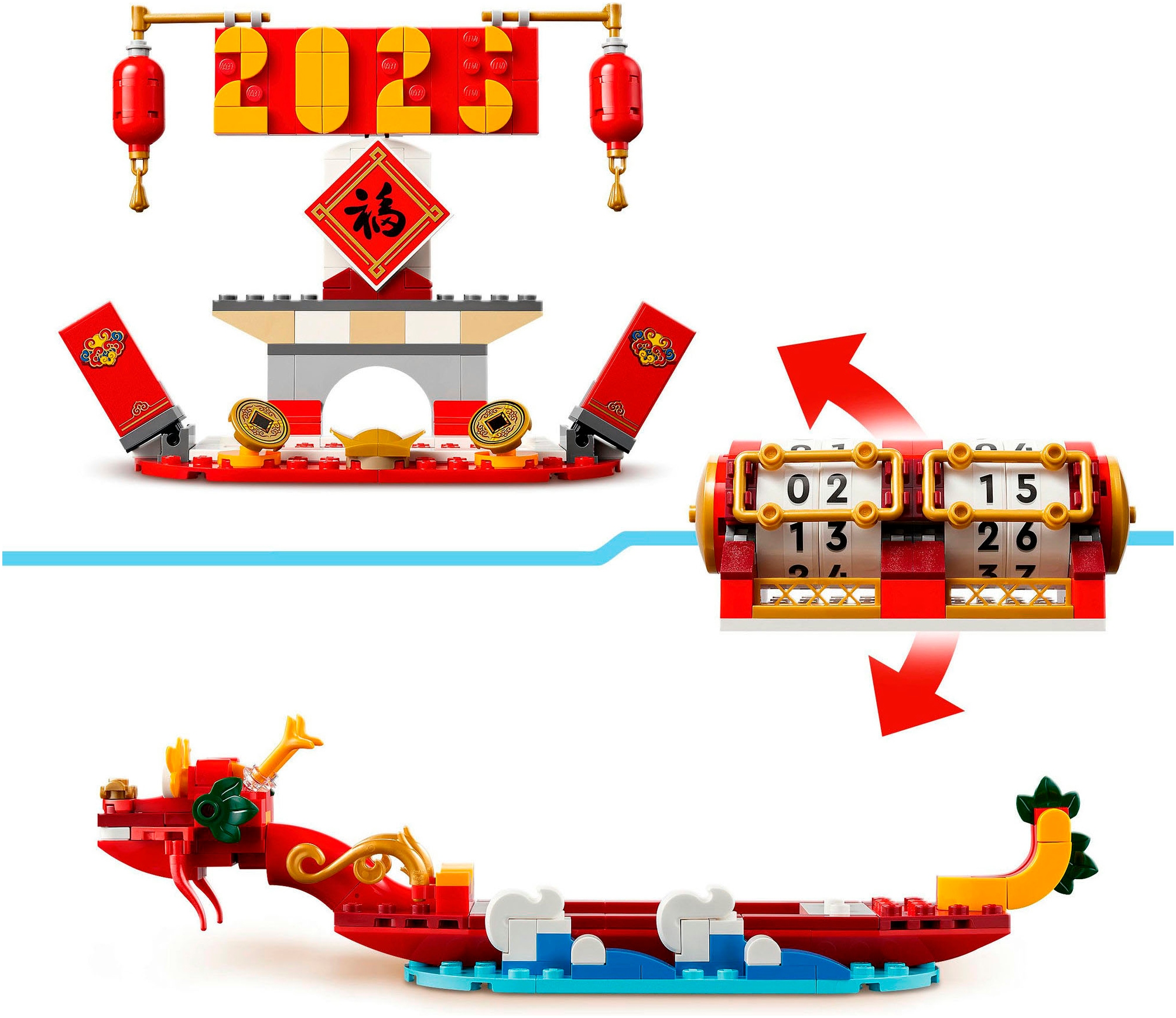 LEGO® Konstruktionsspielsteine »Feiertagskalender (40678), LEGO Iconic«, (345 St.), Made in Europe
