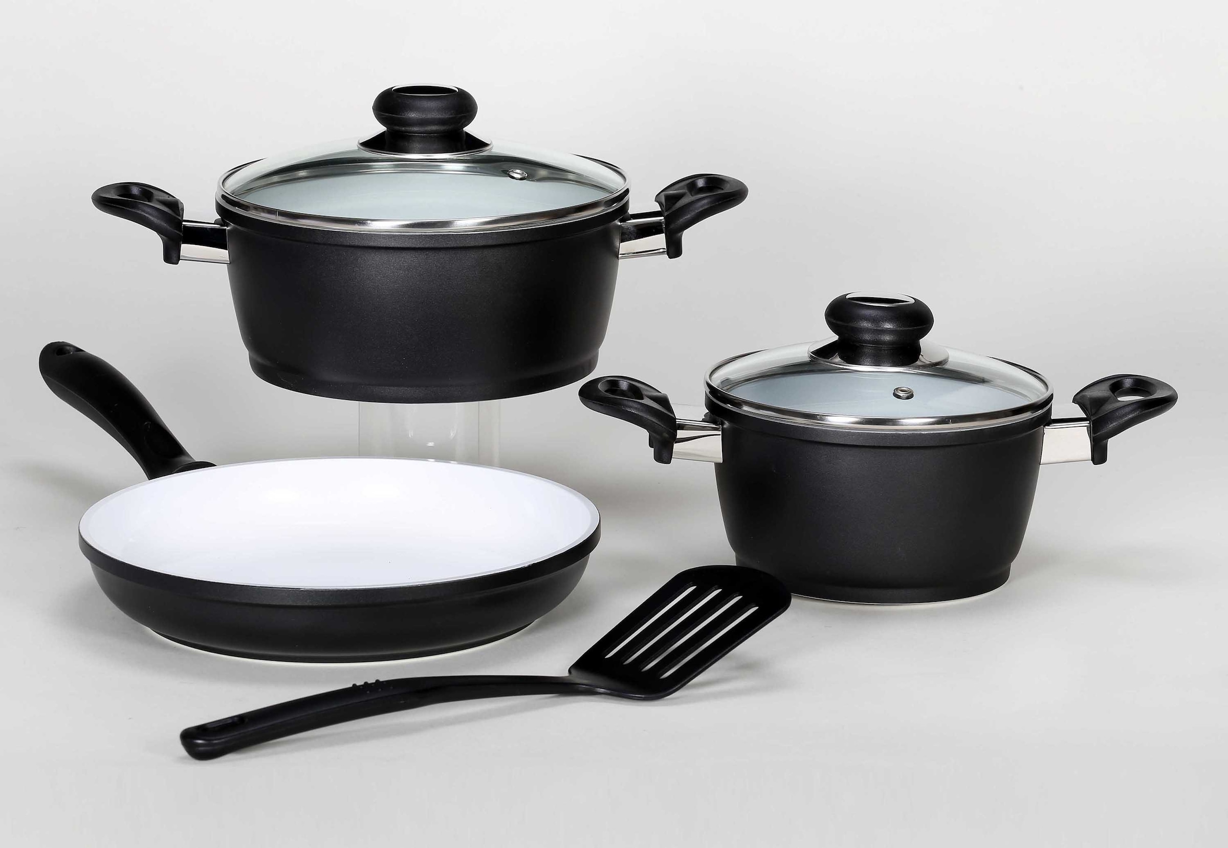 Krüger Topf-Set »Oslo« Set, 1x Kochtopf Ø 16 cm, 1x Kochtopf Ø 20 cm, 1x Br günstig online kaufen