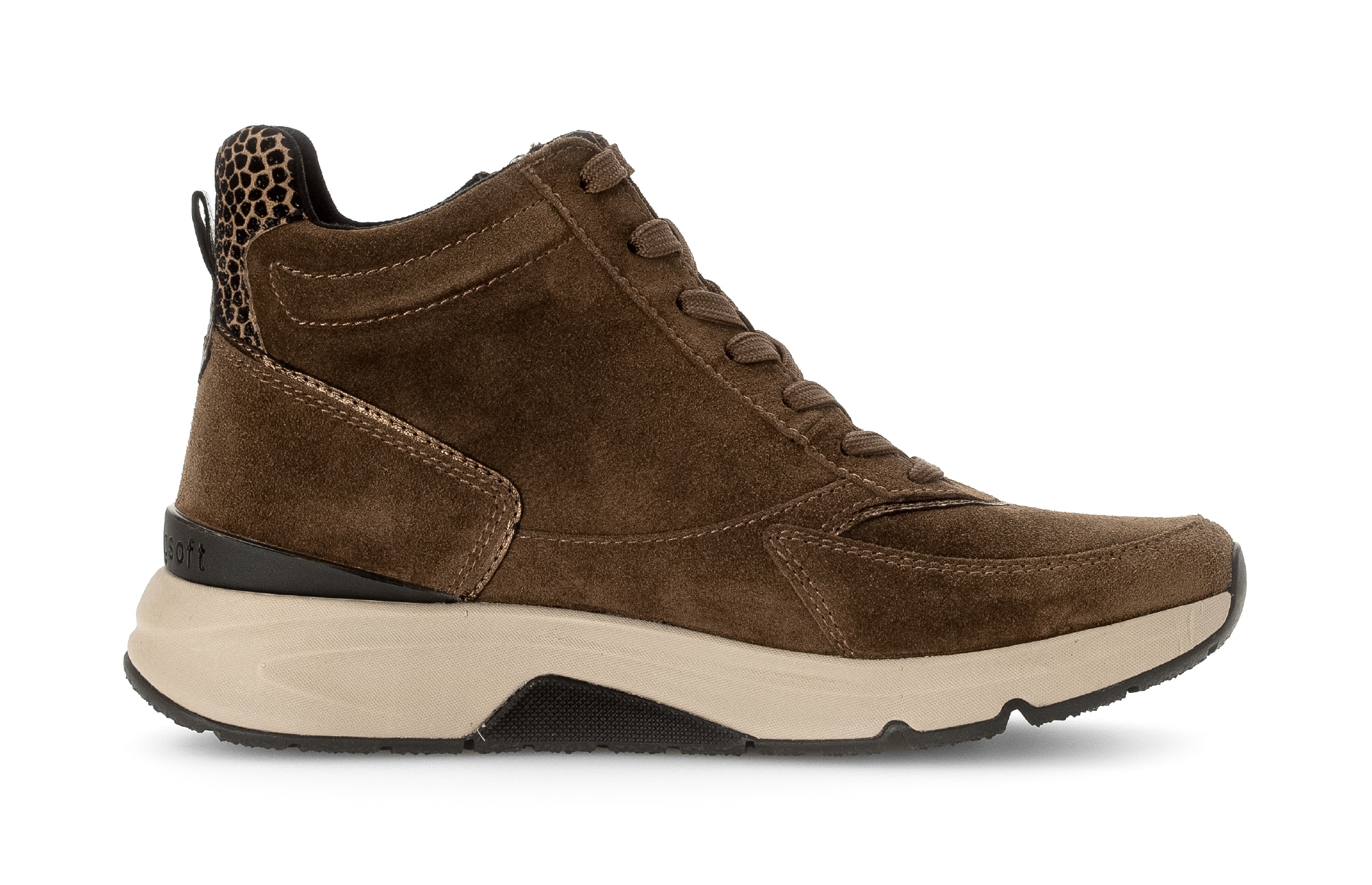 Gabor Rollingsoft Keilsneaker, Freizeitschuh, Schnürschuh, Schnürboots mit herausnehmbarem Fußbett