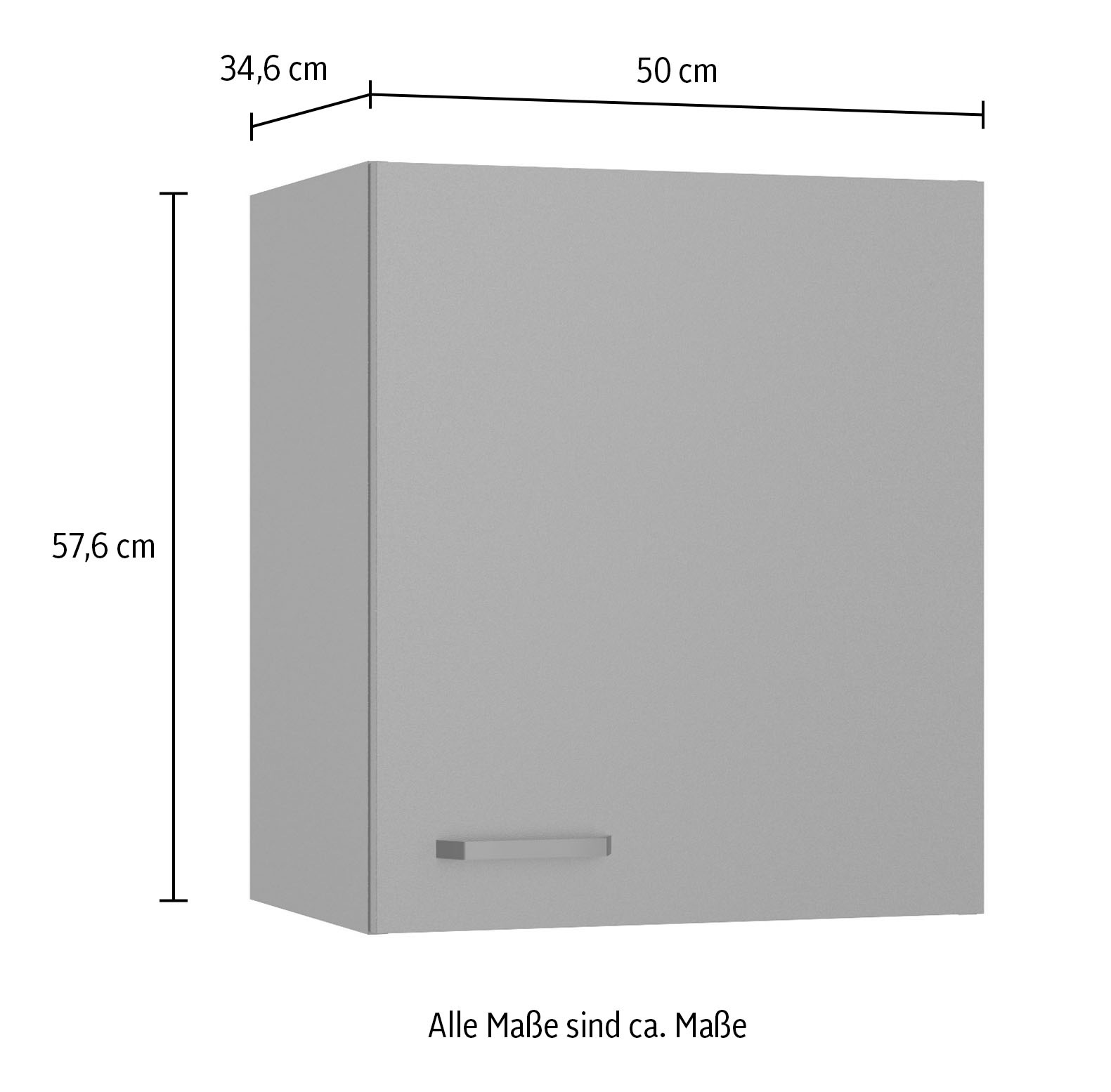 OPTIFIT Hängeschrank »OPTImulti« Breite 50 cm, mit 1 Tür, 1 Einlegeboden
