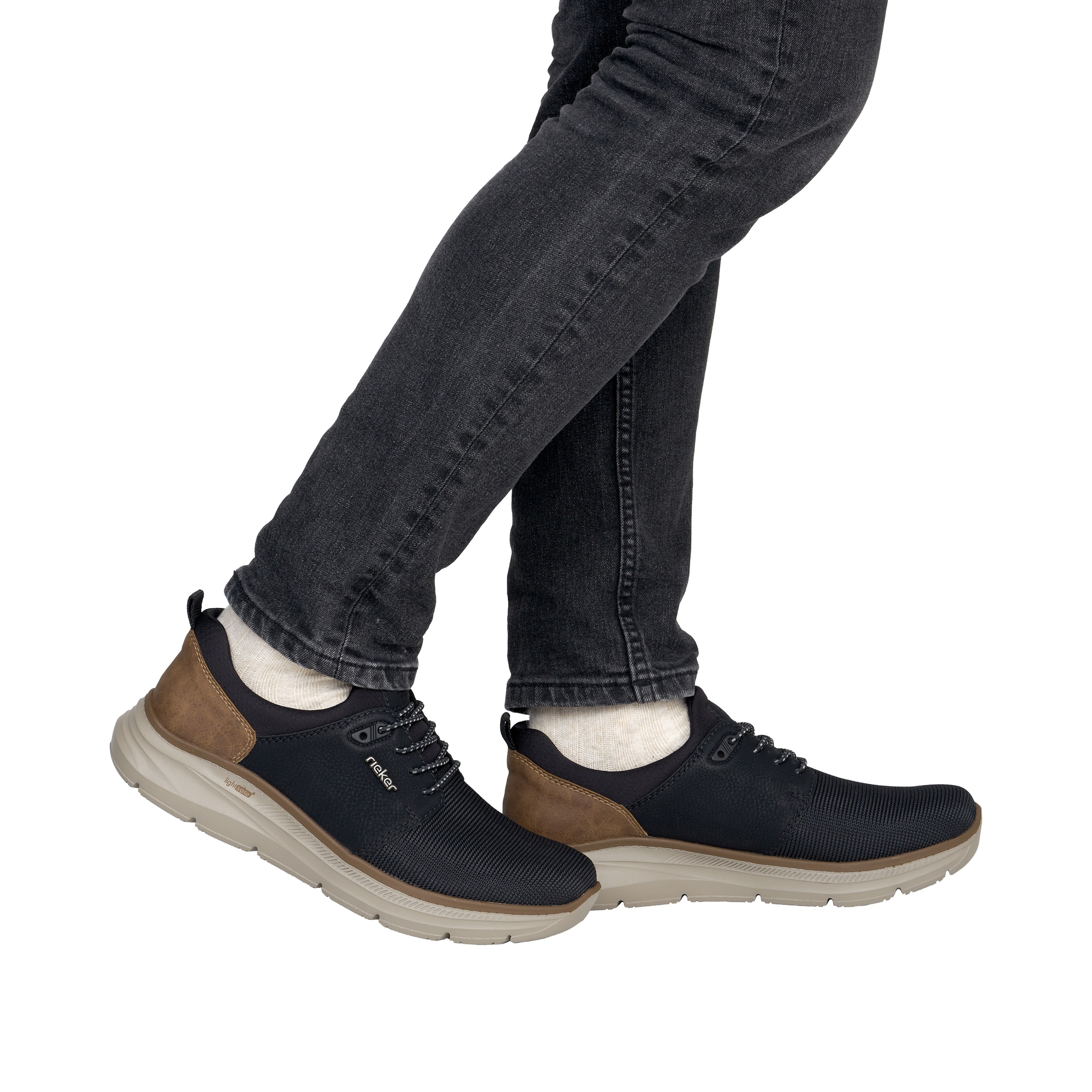 Rieker Slip-On Sneaker  Schlupfschuh, Halbschuh, Freizeitsneaker mit Gummizug, schmale Form