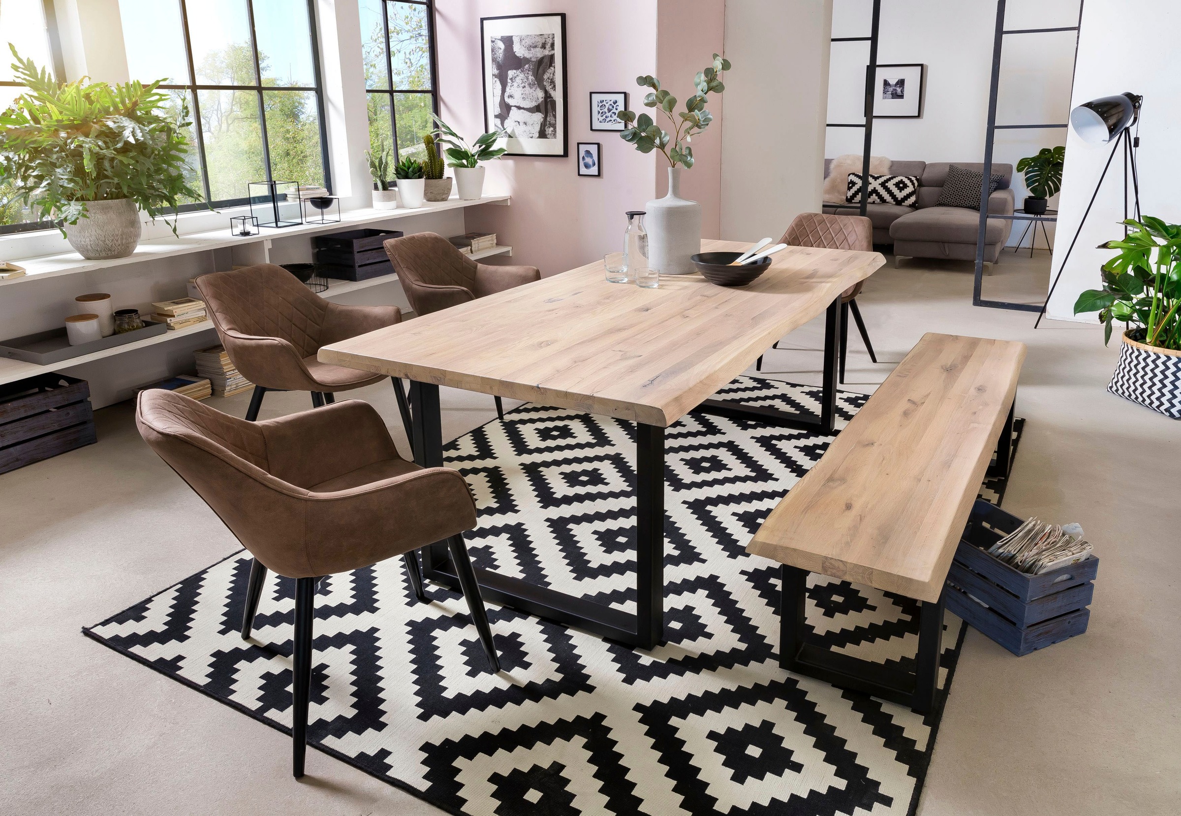 Home affaire Bank »Tristan«, aus Massivholz Eiche