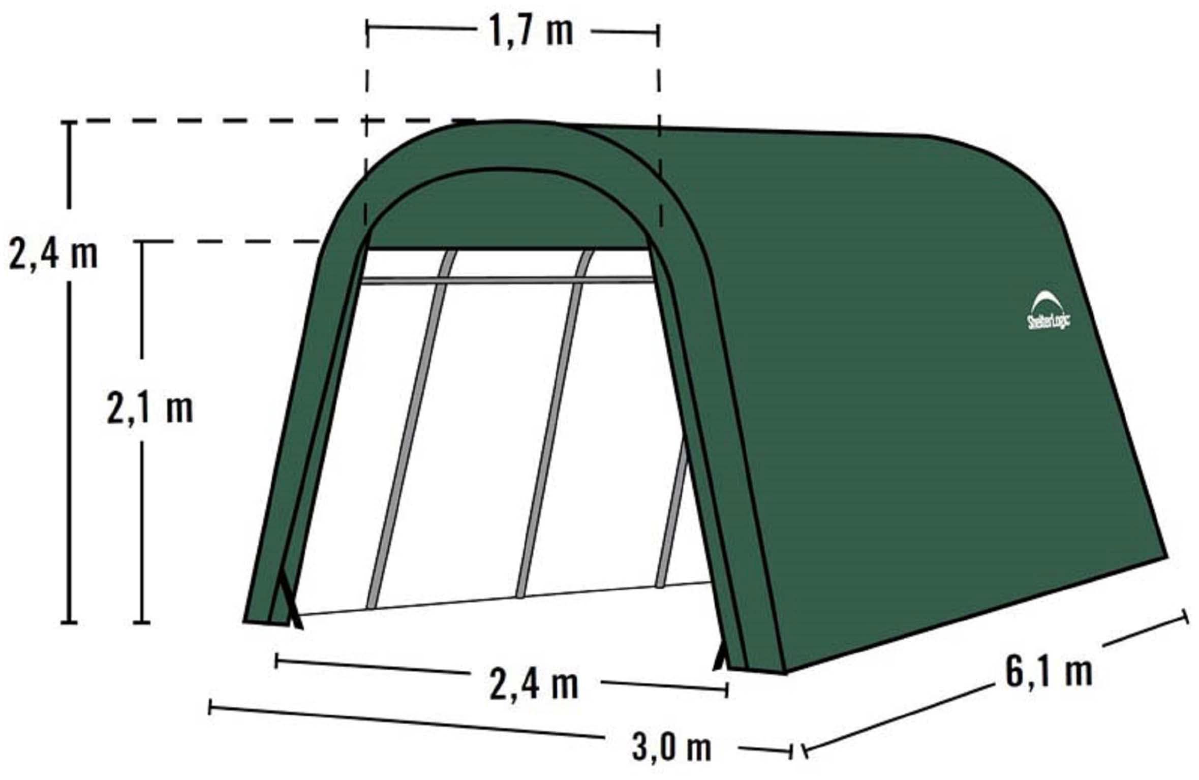 ShelterLogic Garage »Garage-in-a-Box«, sehr schneller Auf- und Abbau, BxTxH: 300x610x240 cm