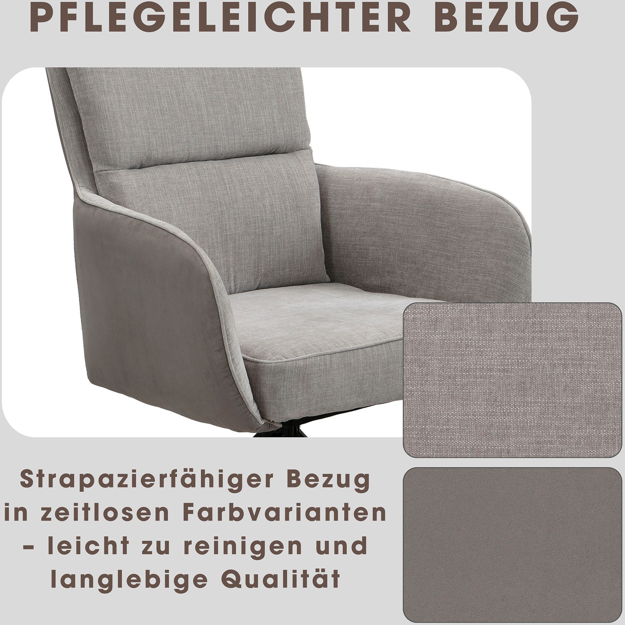 byLIVING Esszimmerstuhl »Tino« (Set) 2 Stk.360 Grad drehbar mit Federkernpolsterung, hochwertige Polsterbezüge
