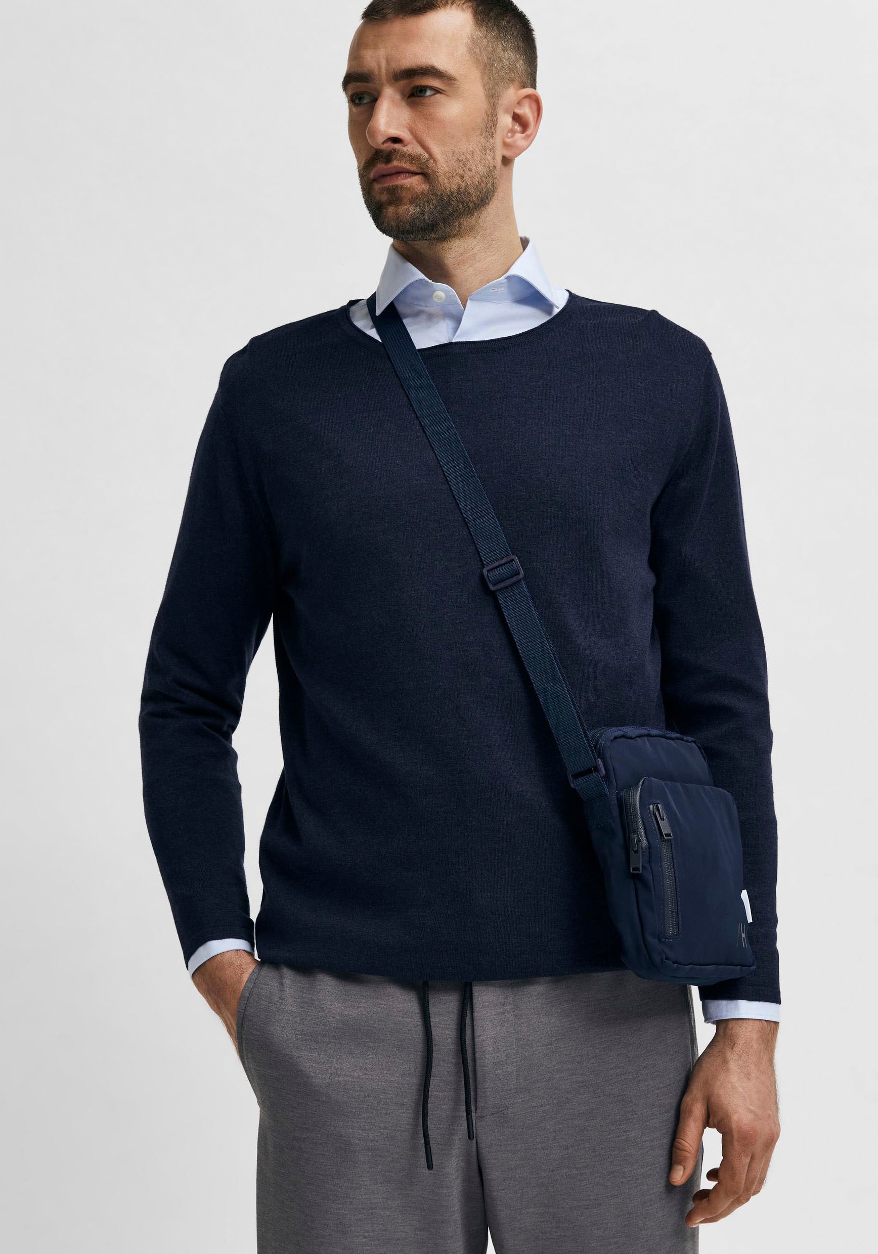 SELECTED HOMME Rundhalspullover »ROME KNIT«