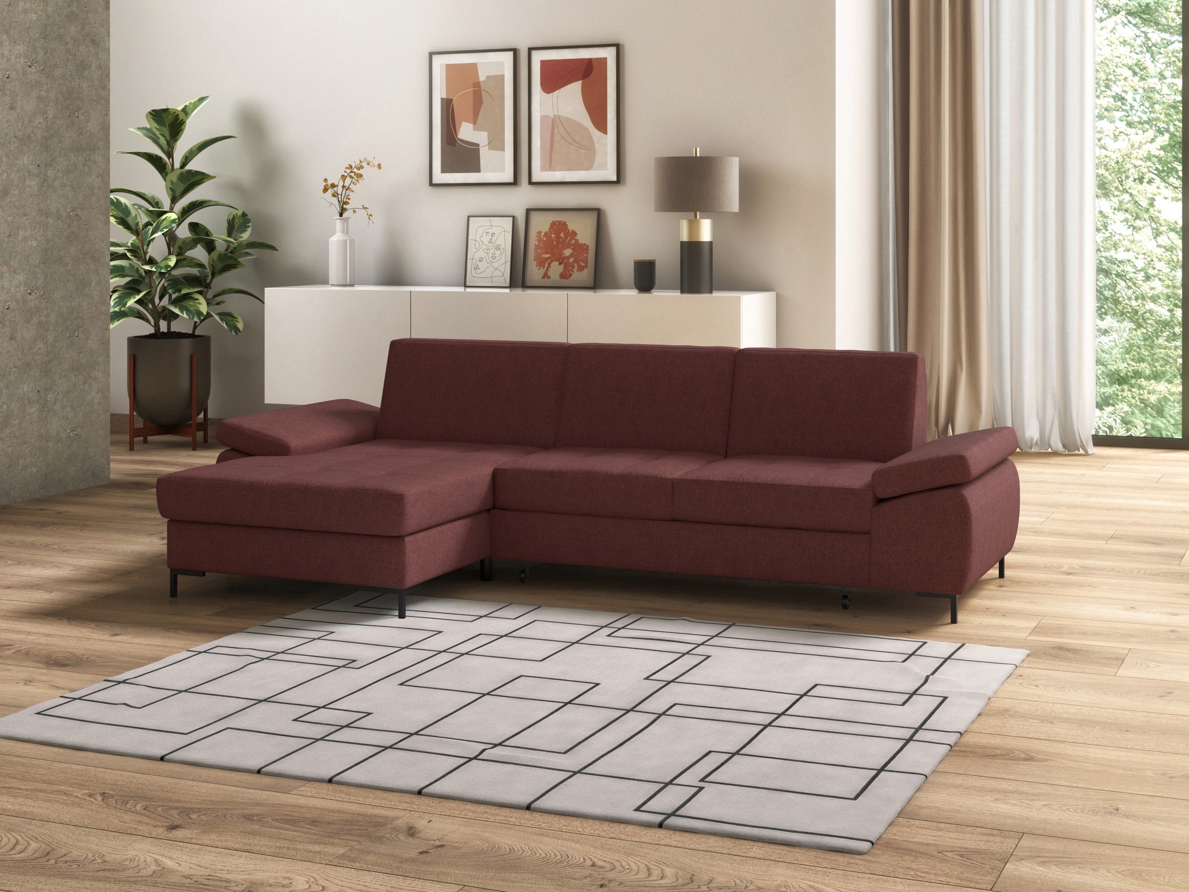 DOMO collection Ecksofa »Capelo, komfortabel, klare Linien zeichnen dieses günstig online kaufen