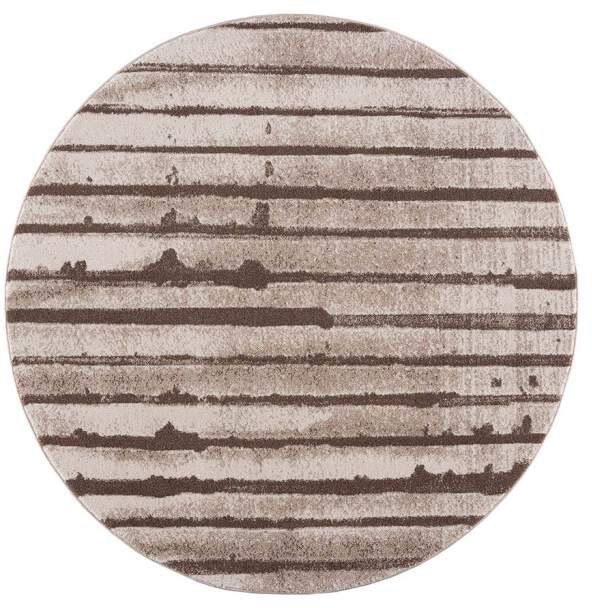 Carpet City Teppich »Moda«, rund, 11 mm Höhe, Kurzflor, Streifen-Muster, Weicher Flor